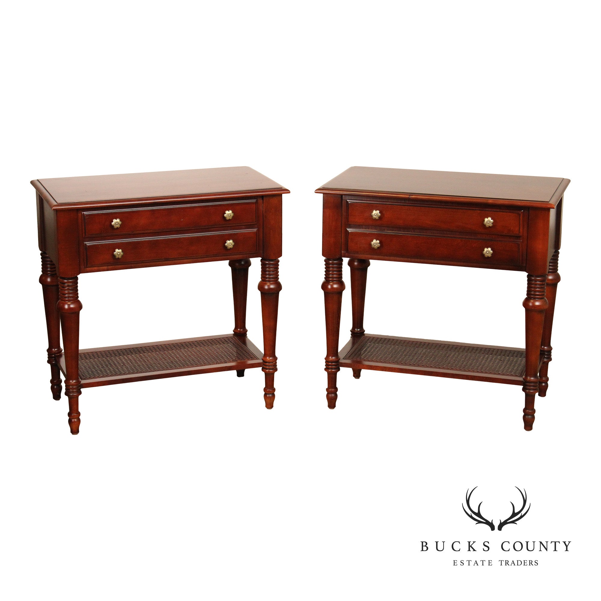 Ethan Allen 'British Classics' Pair of Cayman Nightstands