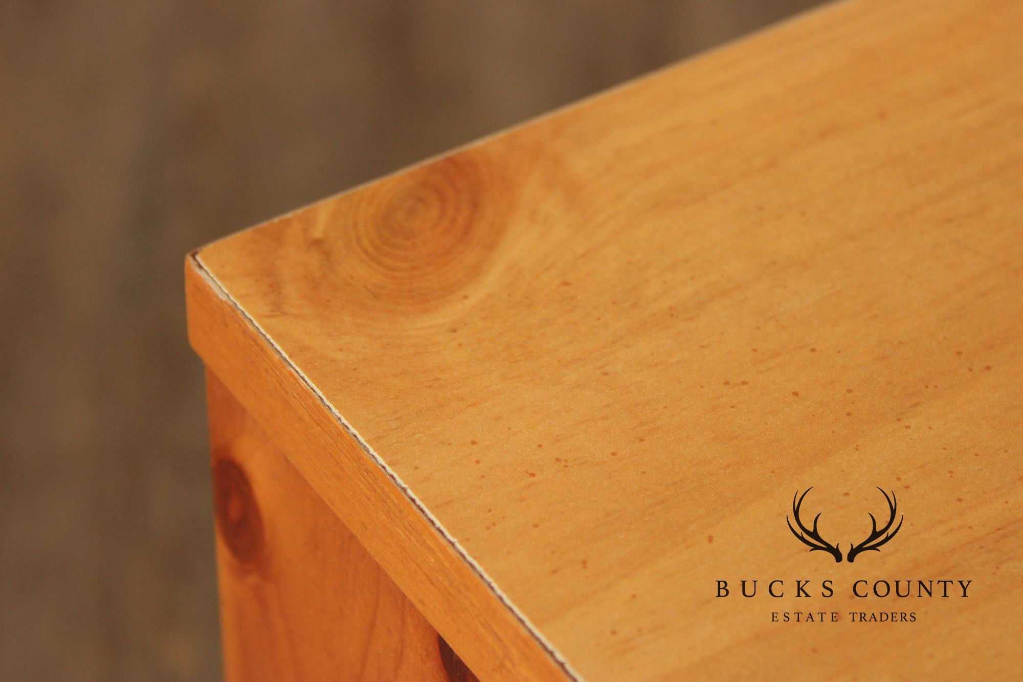 Stanley Furniture Pine and Wicker Writing Desk