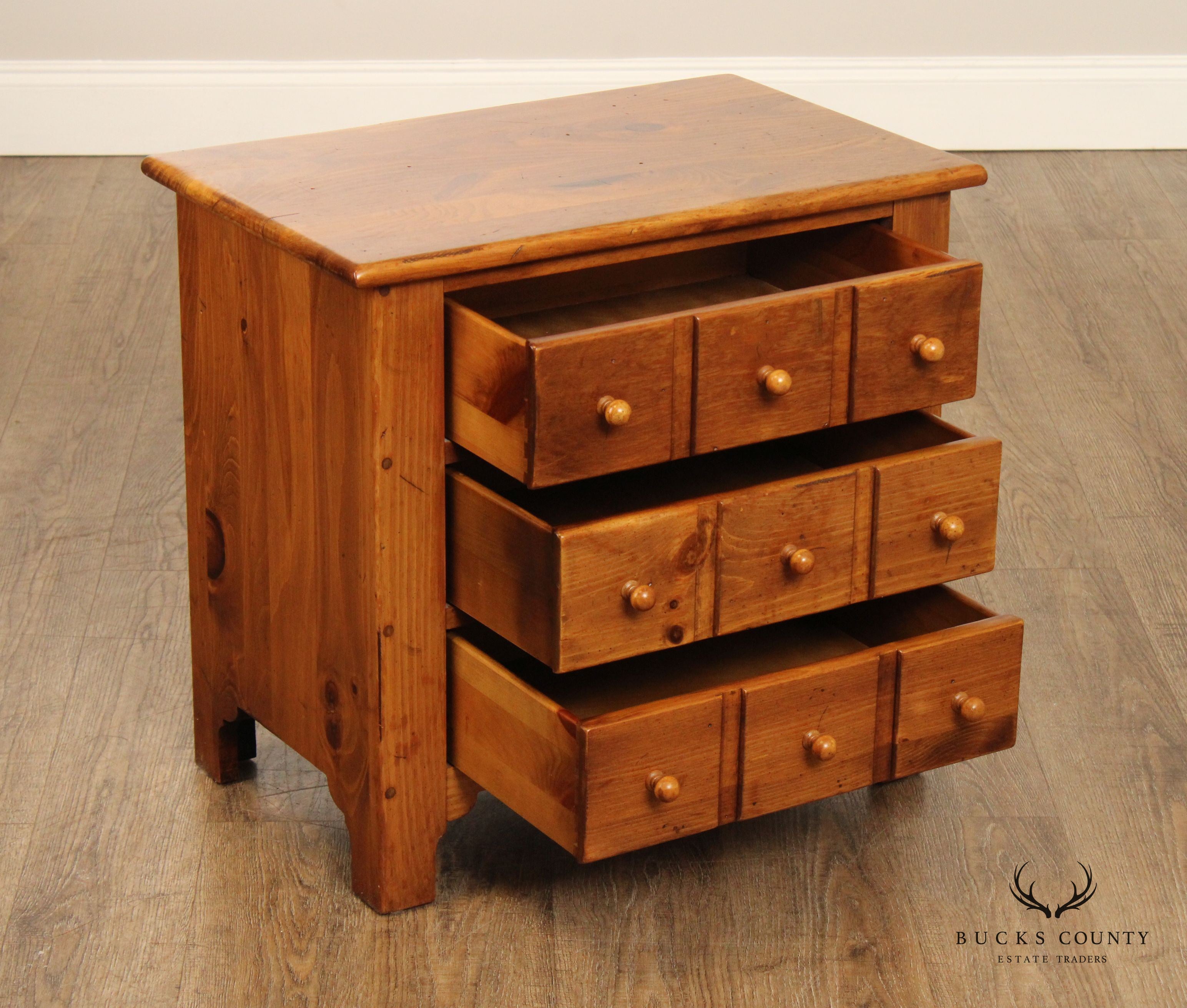 Ethan Allen Pine Apothecary Chest Style Nightstand