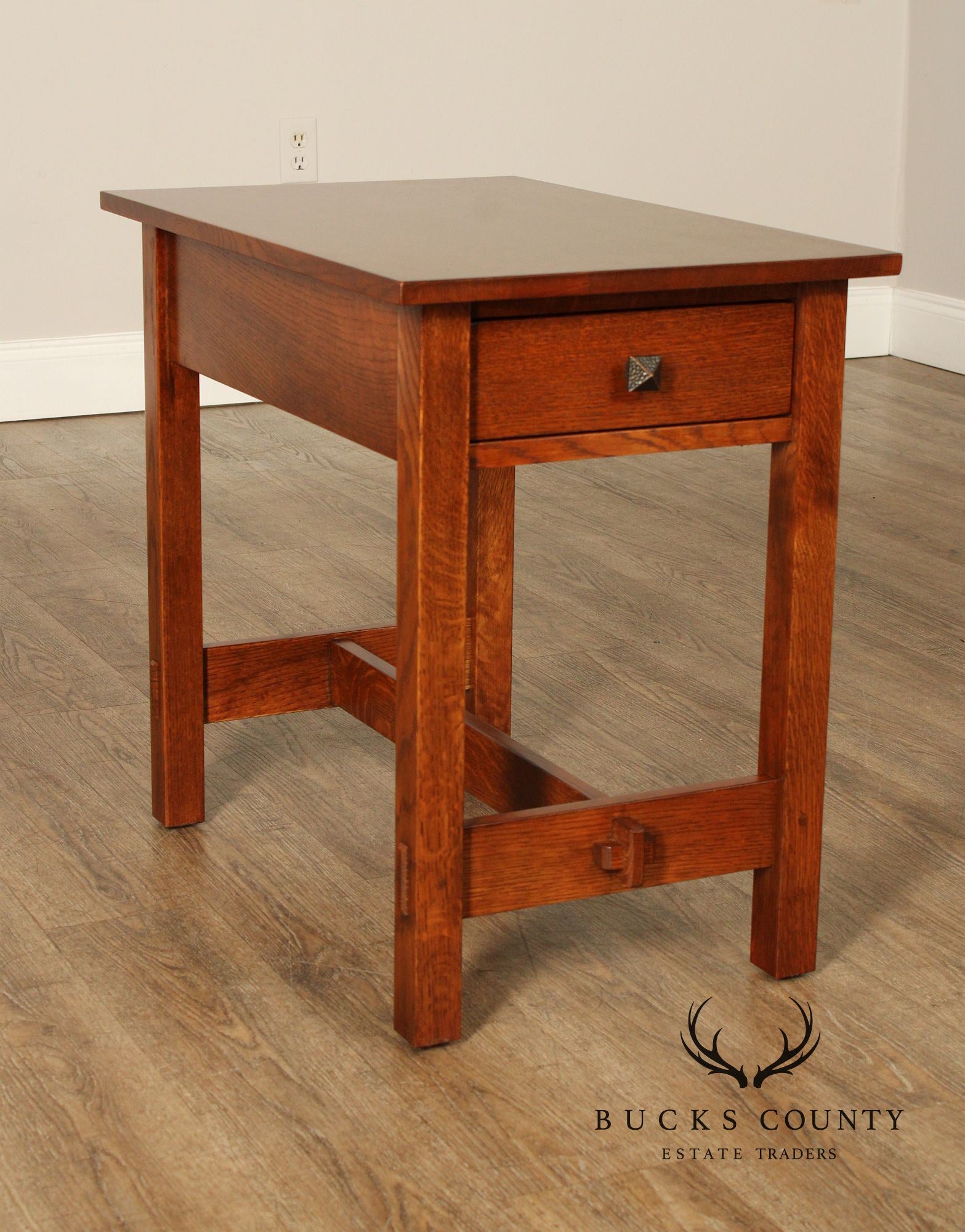 Stickley Mission Collection Oak End Table with Drawer