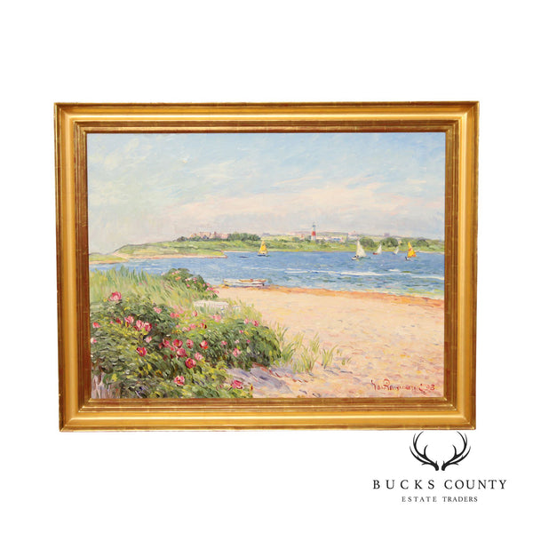 Jan Pawlowski Impressionist Beach Scene Oil Painting