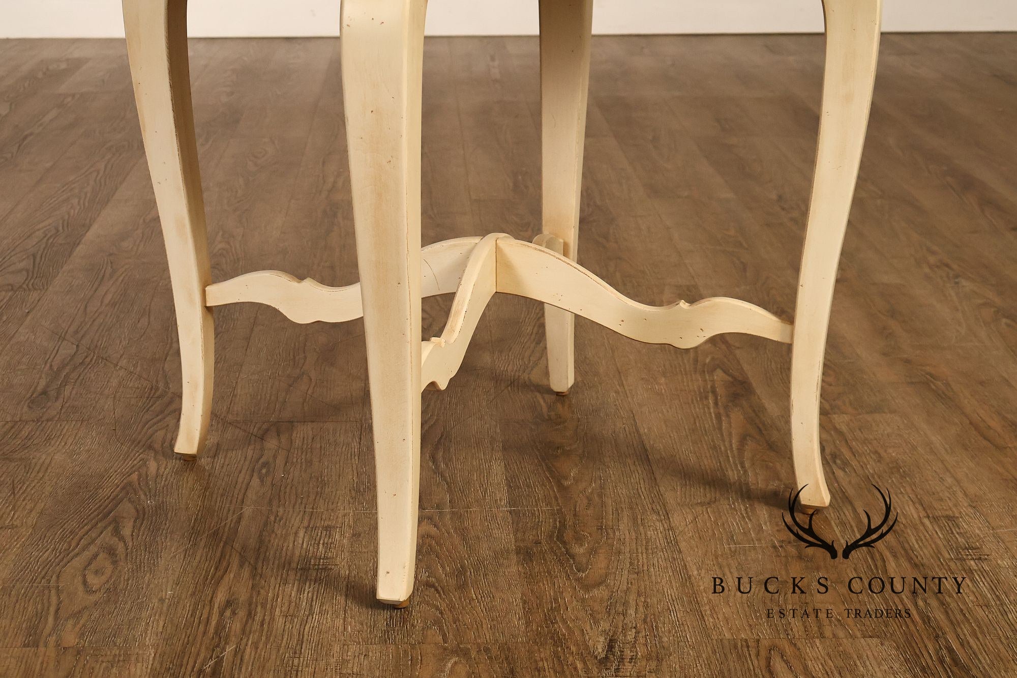Ethan Allen 'Country French' Cream-Painted Side Table