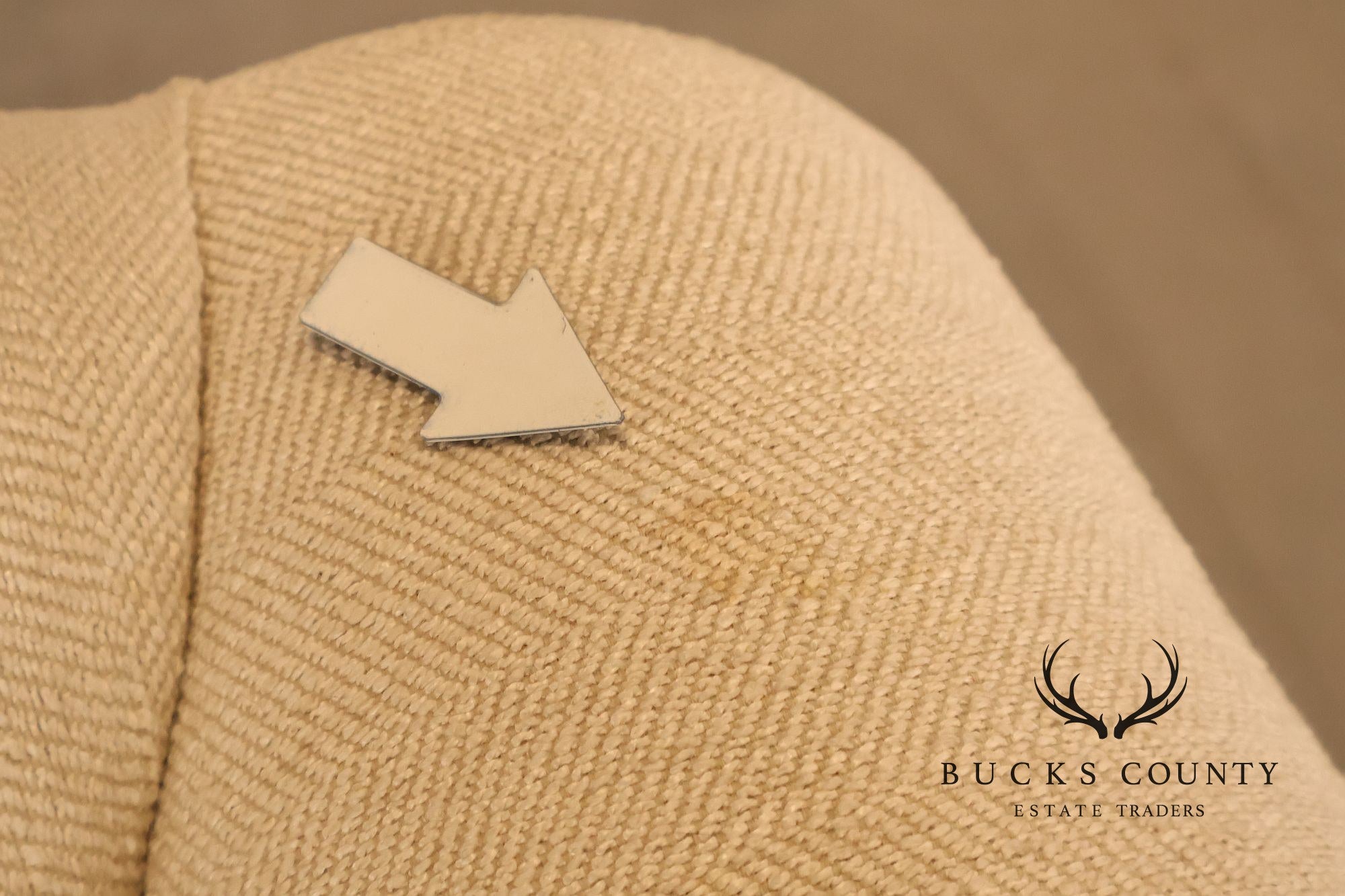 Ethan Allen Vintage Chippendale Style Upholstered Sofa