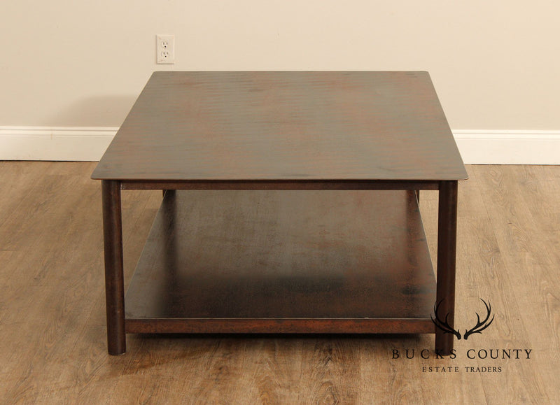 Jim Rose Patinated and Oxidized Steel Coffee Table