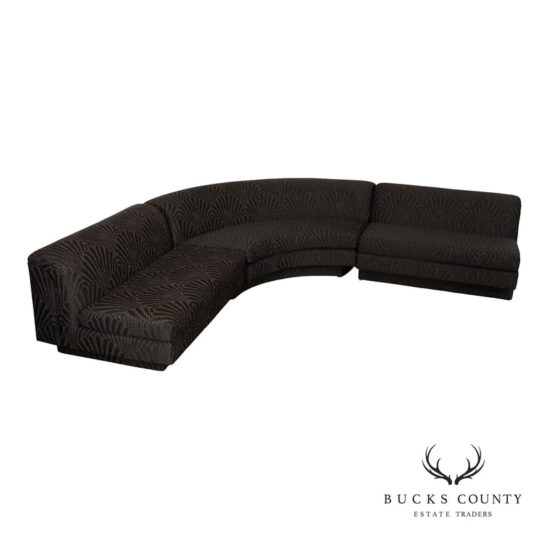 Contemporary Postmodern Three-Piece Sectional Sofa