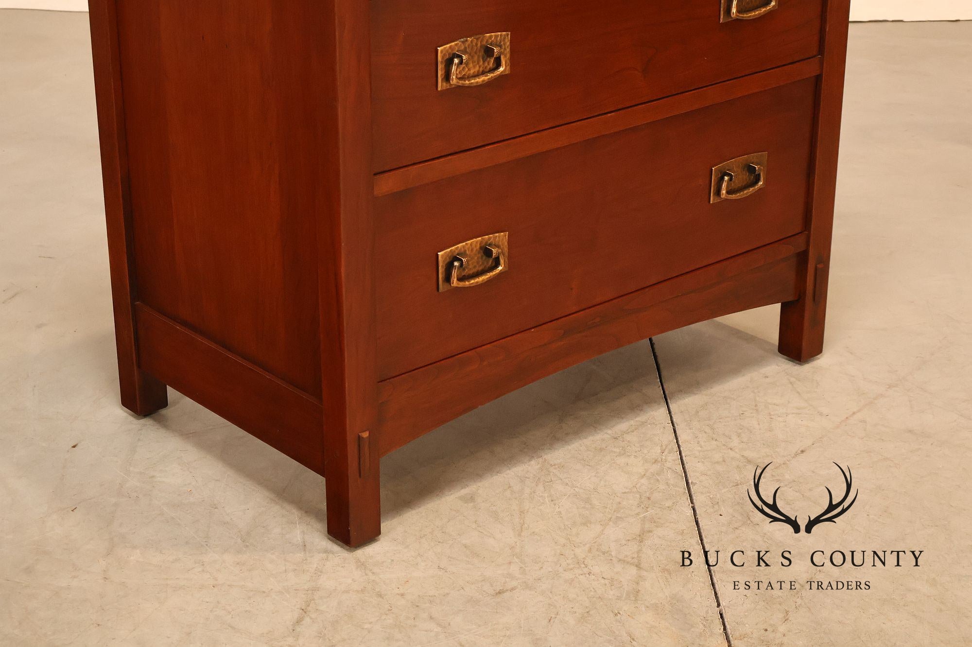 Stickley Mission Collection Pair Of Cherry Three Drawer Nightstands