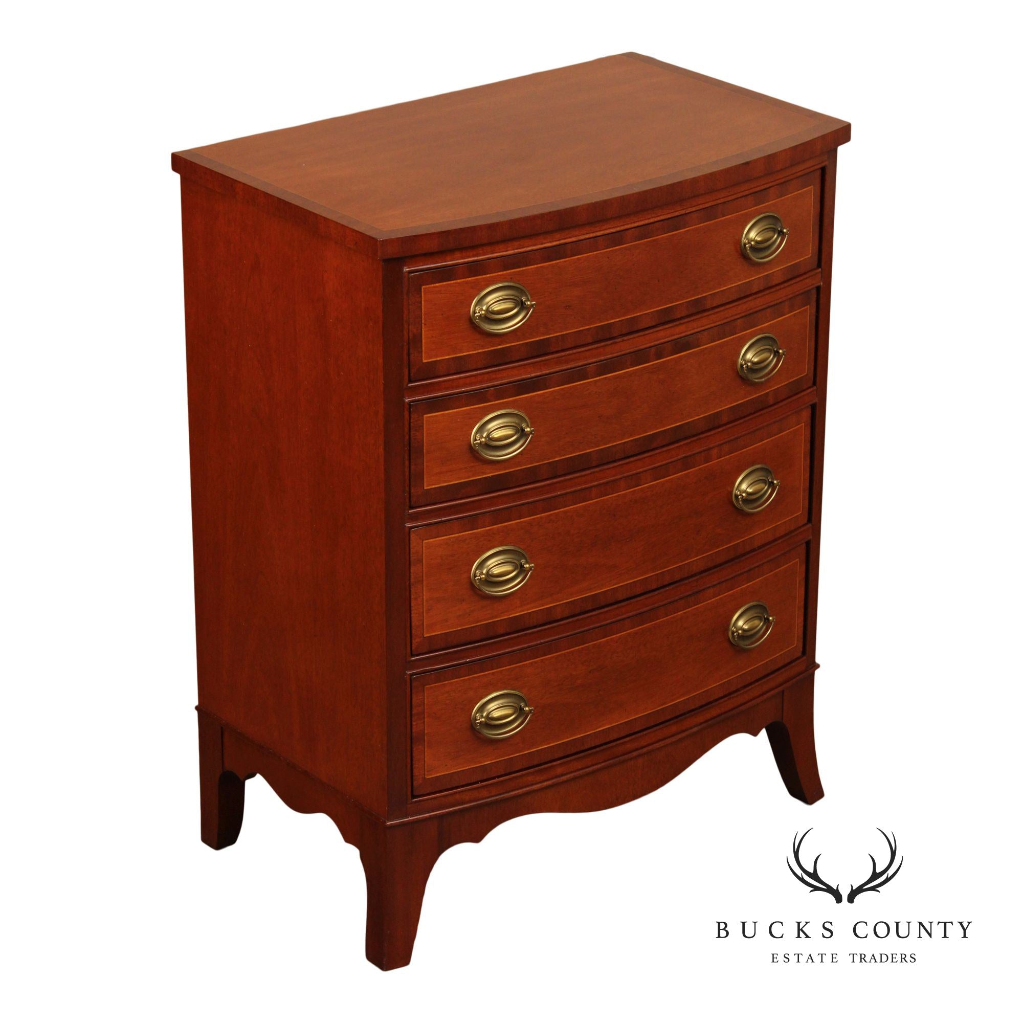 Councill Hepplewhite Style Mahogany Bowfront Chest