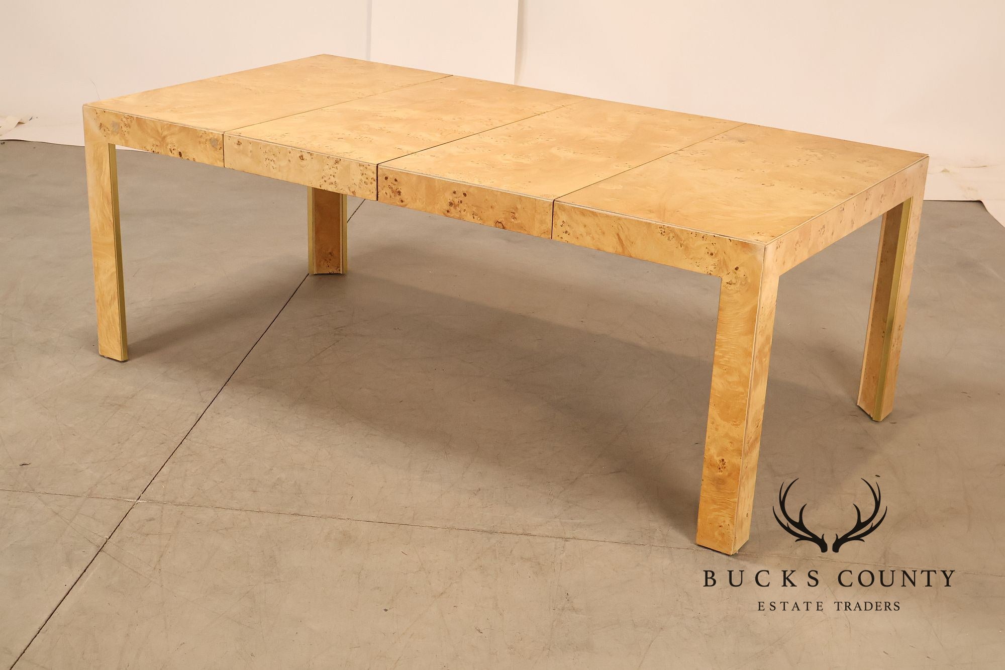 Thomasville Burl Wood Square Dining Table With 2 Leaves