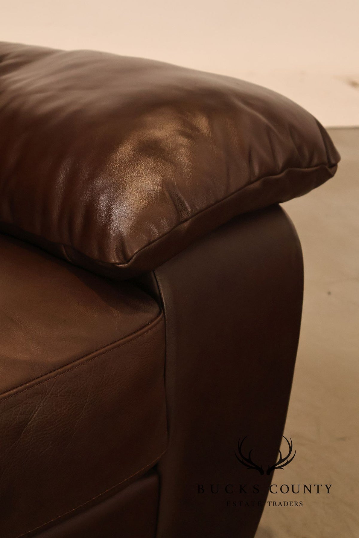 Italsofa Contemporary Brown Leather Three Seat Sofa