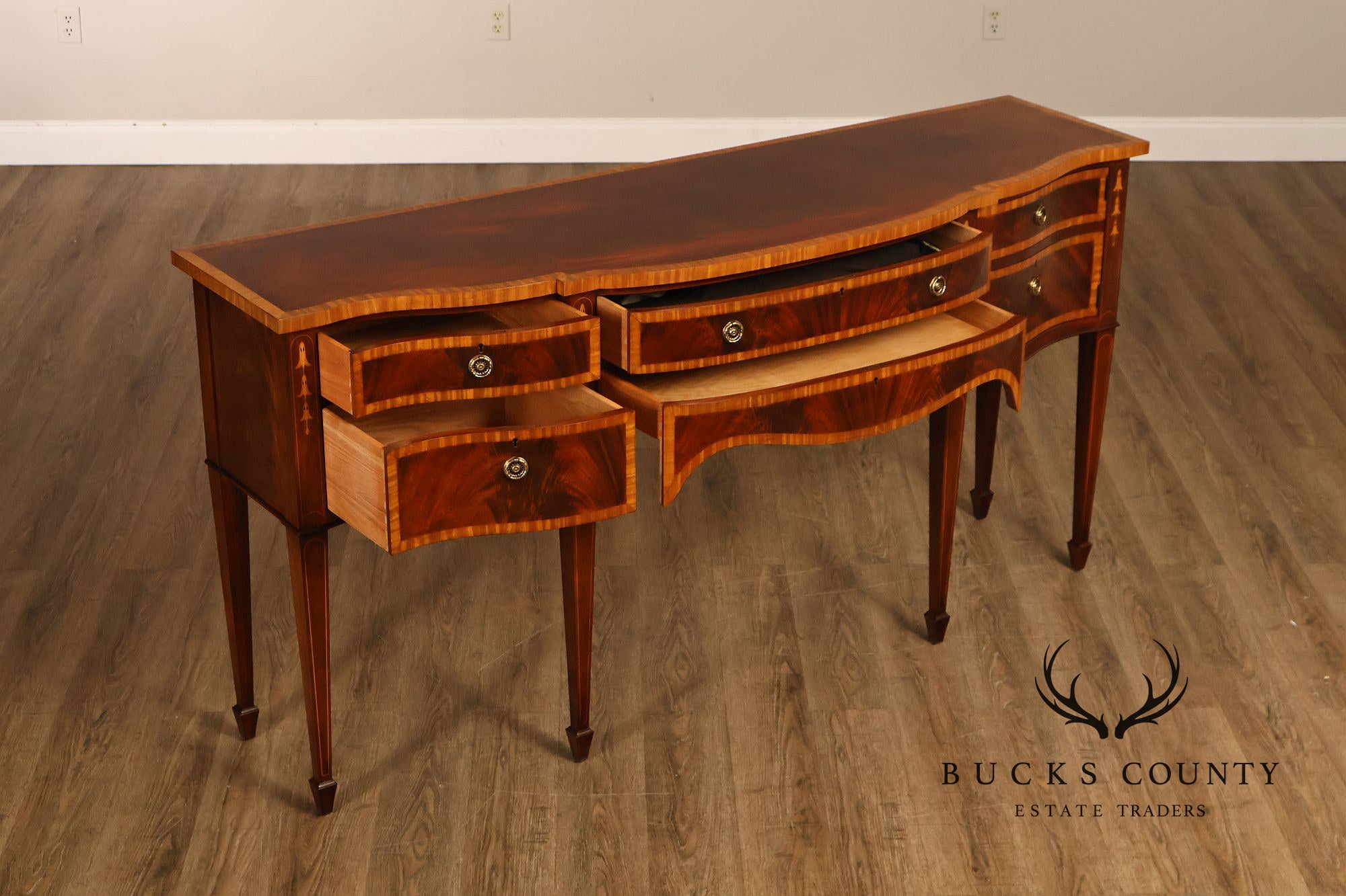 Karges Federal Style Inlaid Mahogany Sideboard