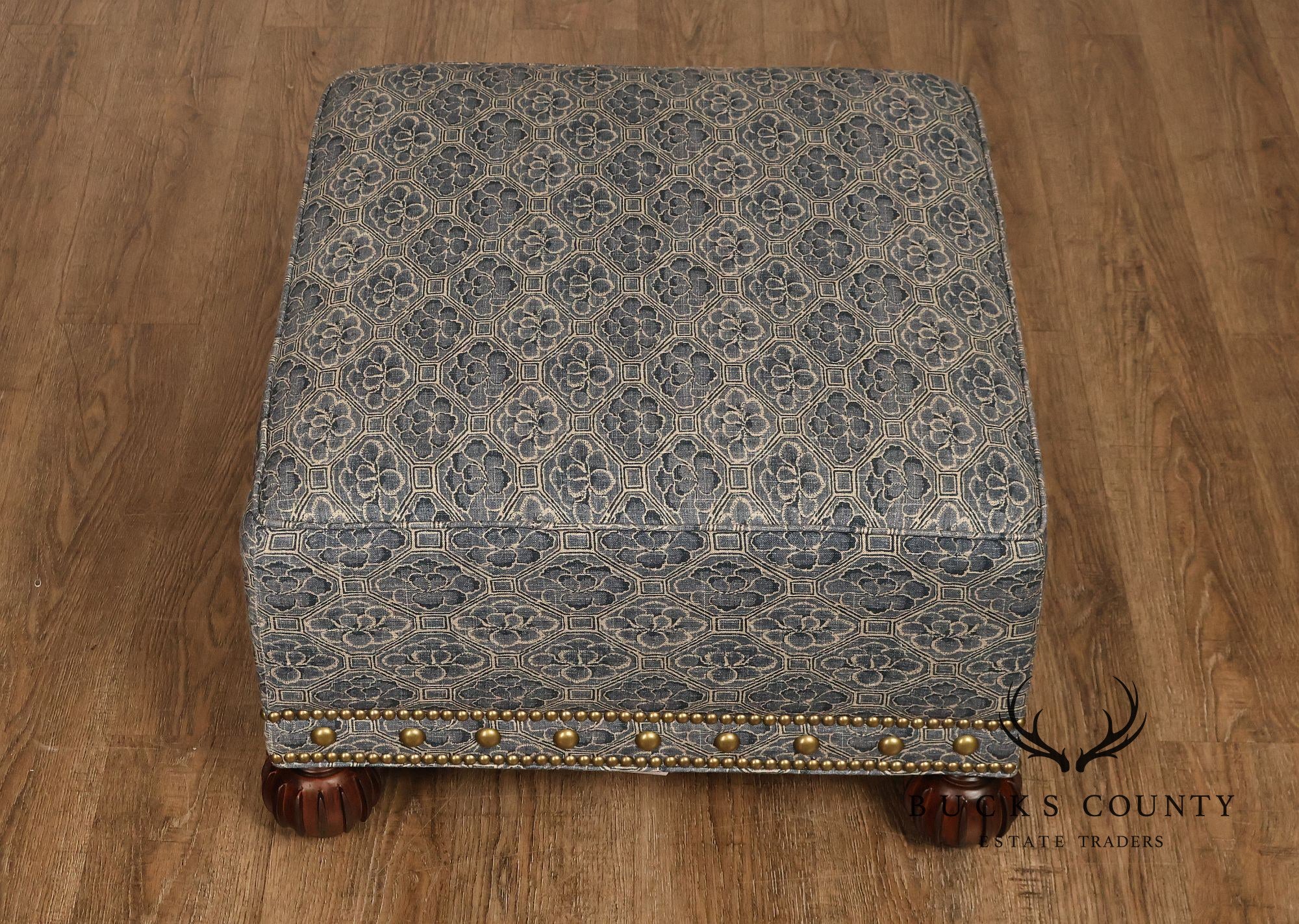 Traditional Style Custom Upholstered Ottoman
