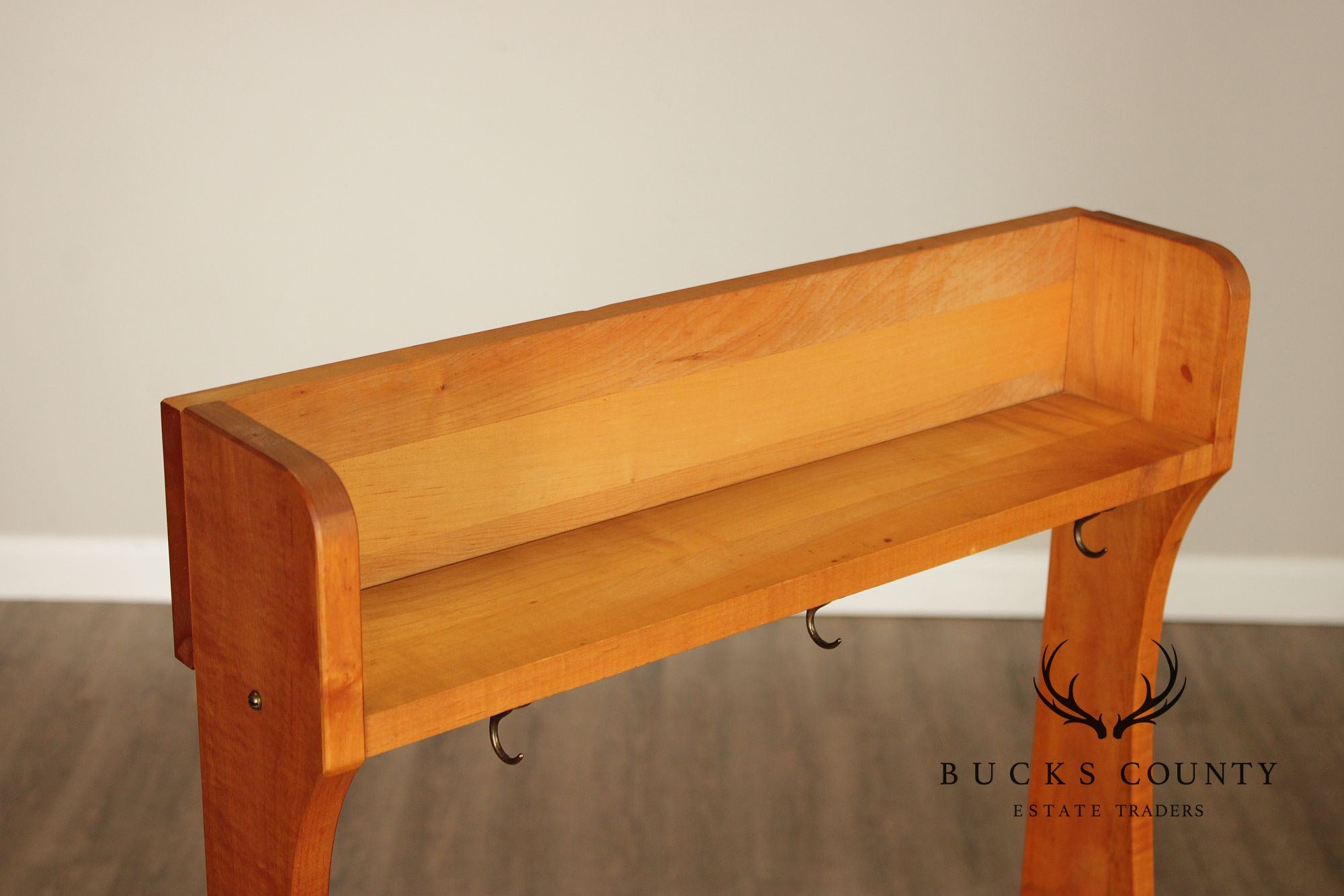 Bally Block Co. Solid Maple Butcher Block Work Table With Upper Rack