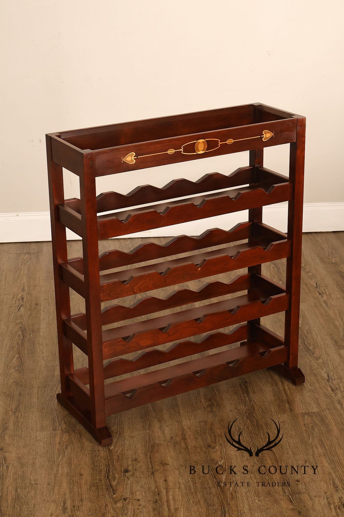 Stickley 2013 Collector Edition Cherry Harvey Ellis Wine Rack With Inlay