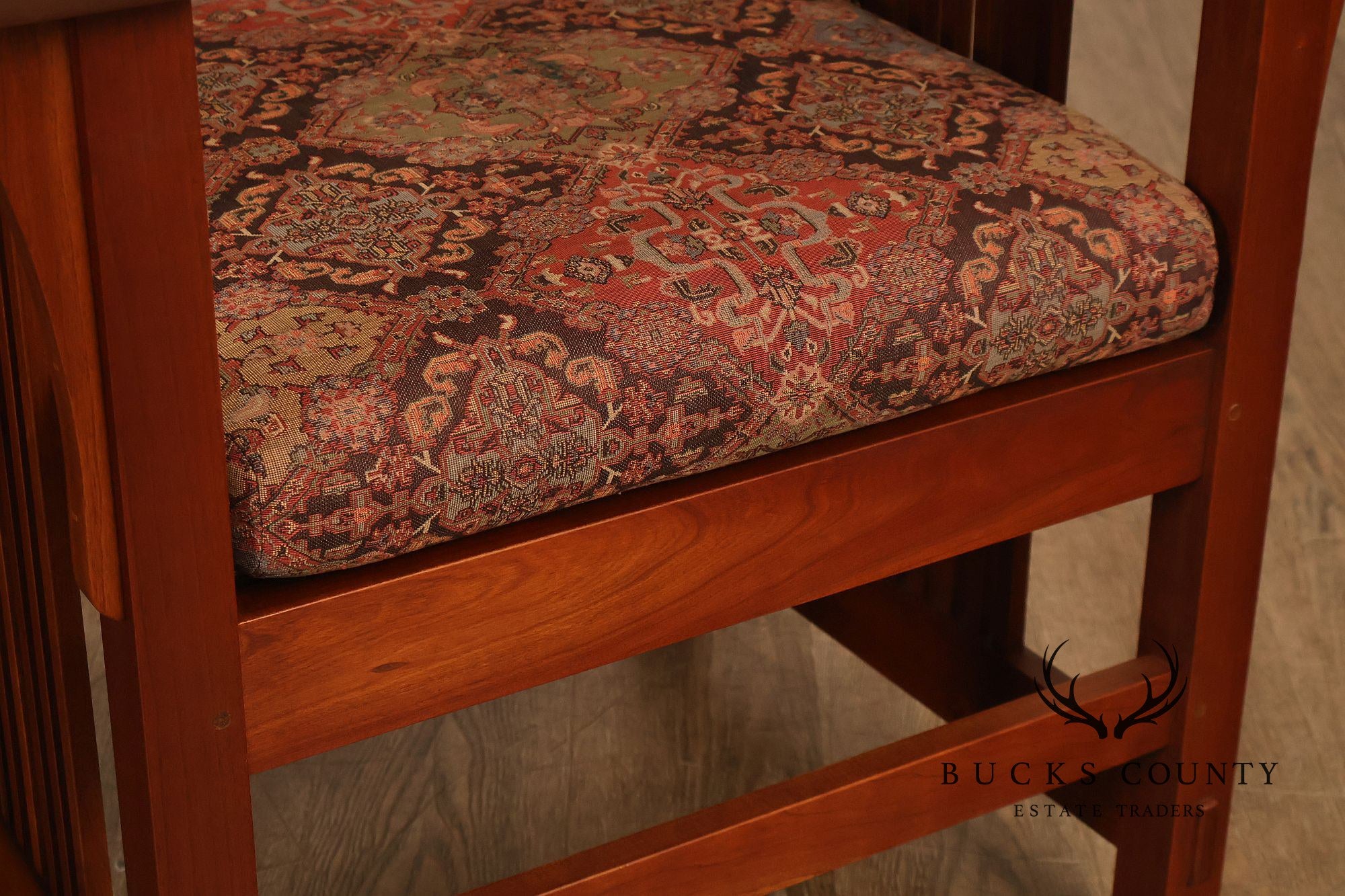 Stickley Mission Collection Cherry Spindle Armchair
