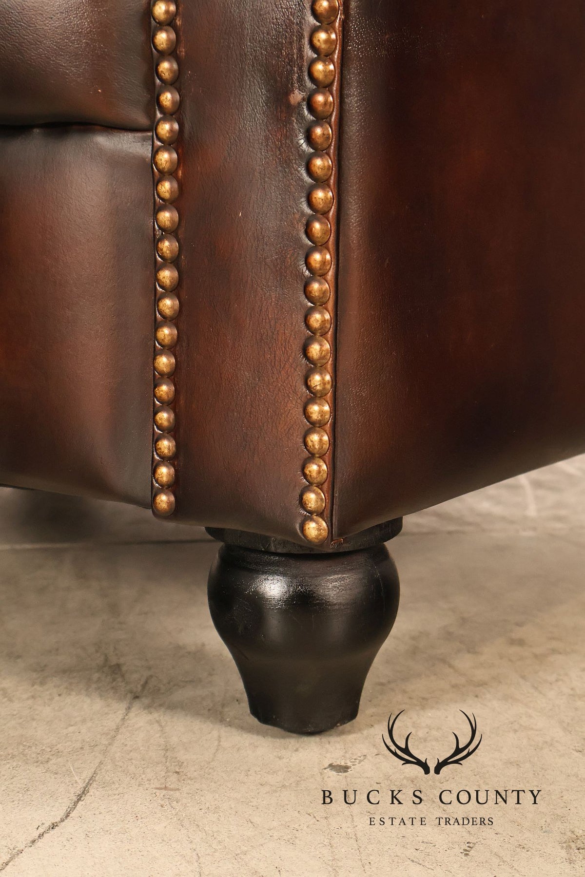Distressed Brown Single Seater Cushion Chesterfield