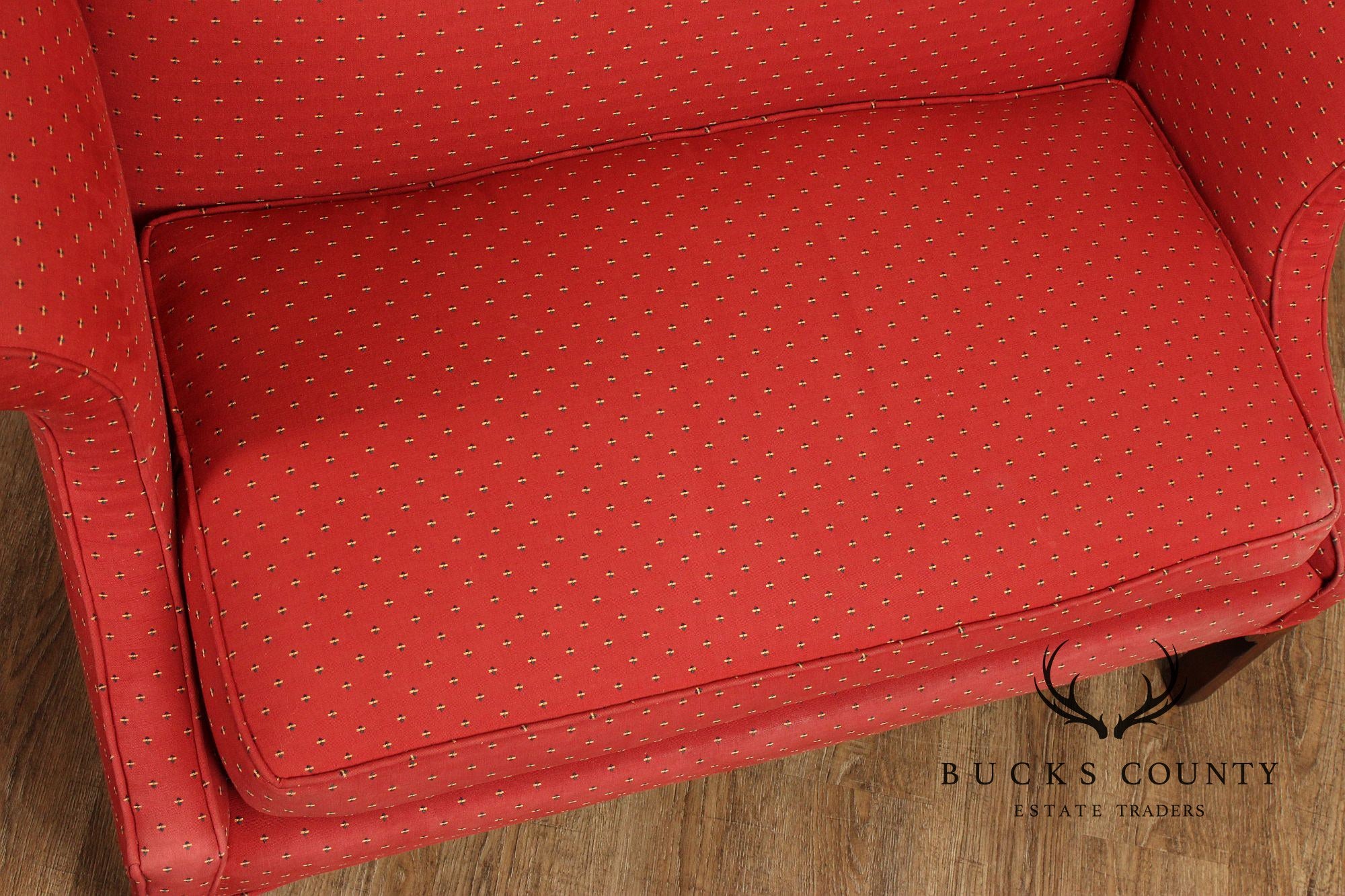 Georgian Style Upholstered Mahogany Loveseat