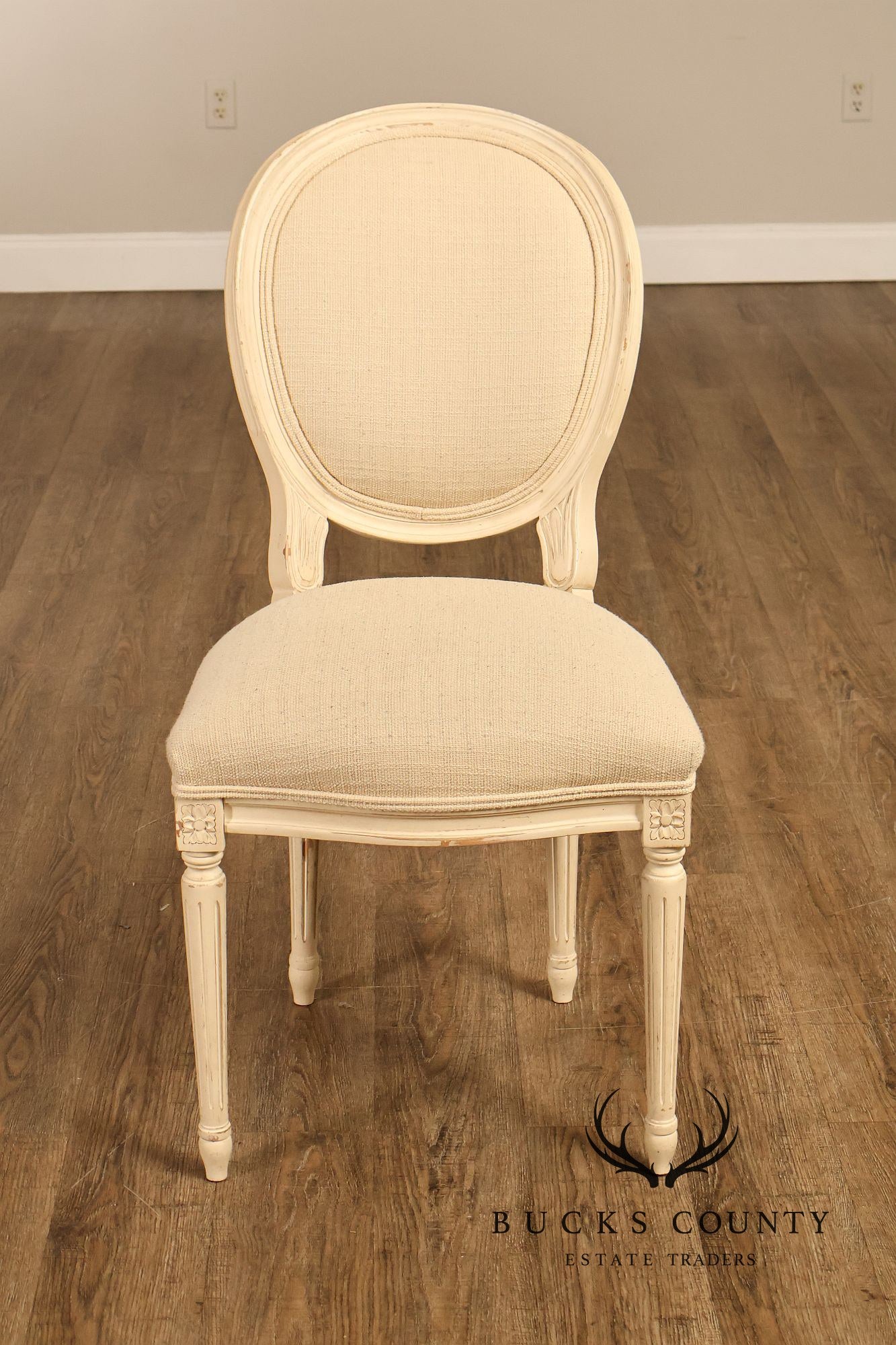 Century Furniture Set Of 8 Louis XVI Style Painted Dining Chairs