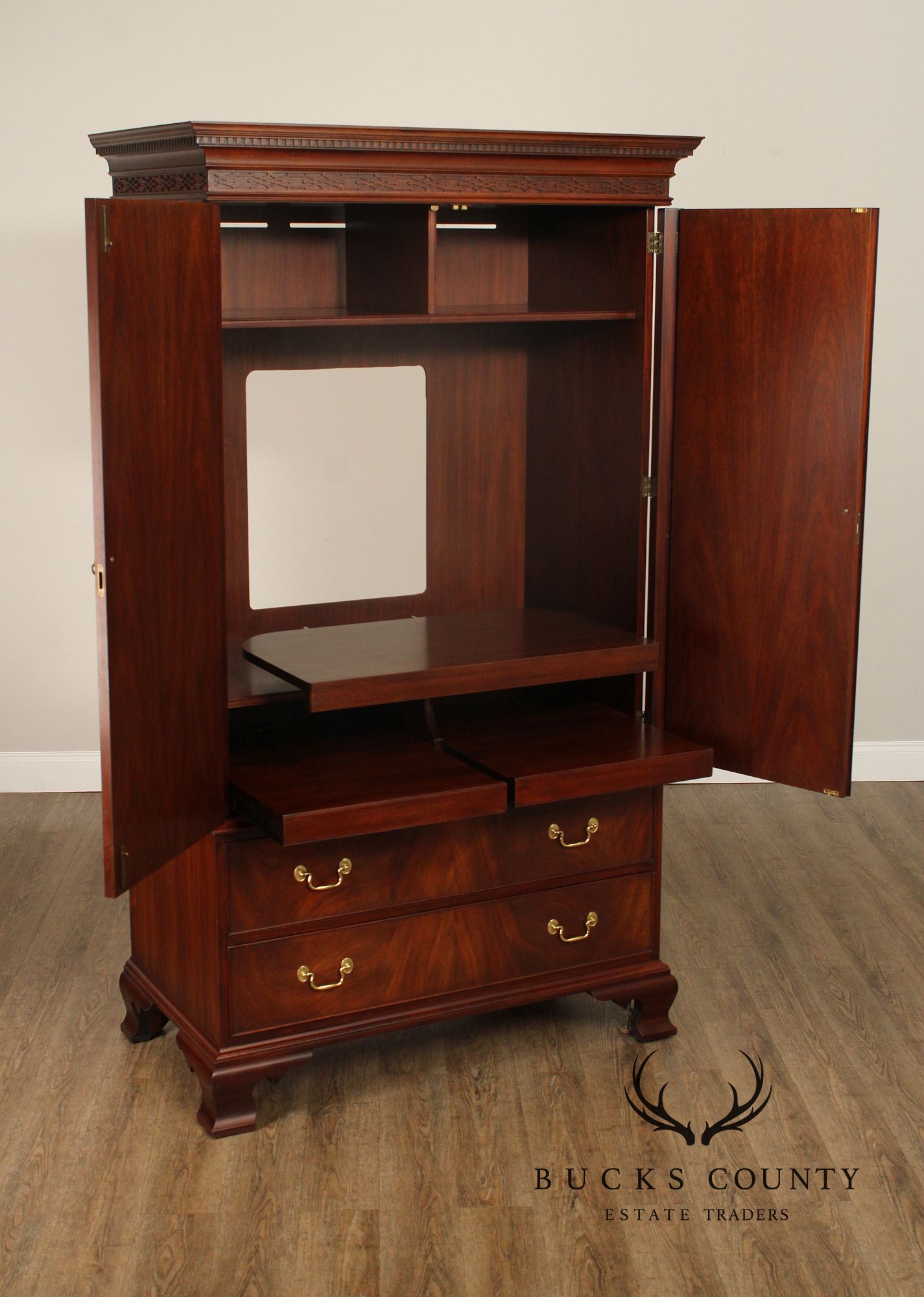 Henkel Harris Mahogany Entertainment Armoire