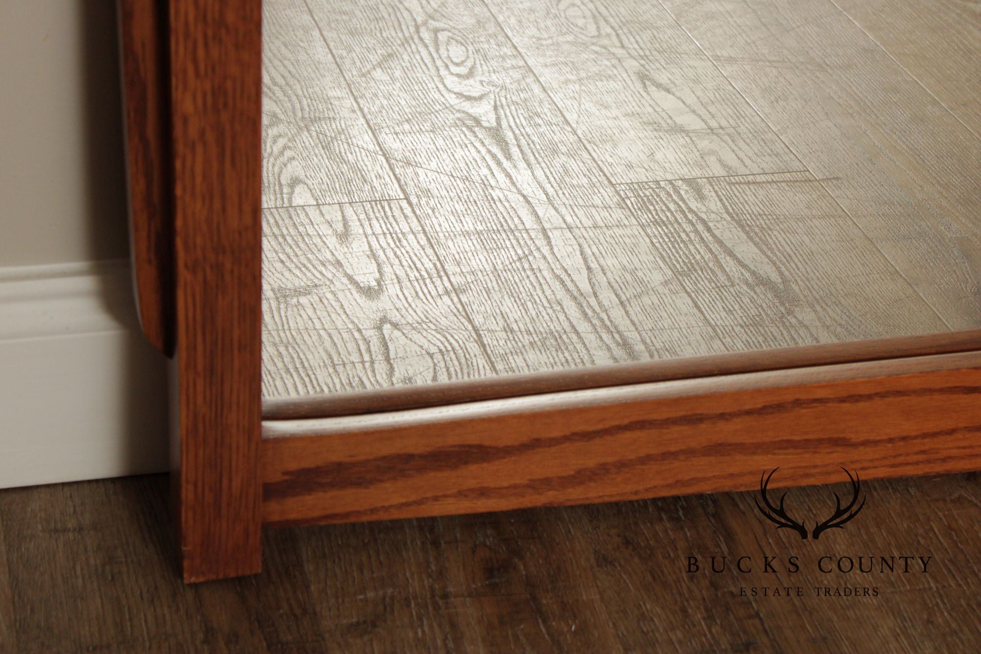 Mission Style Oak Mantel Mirror