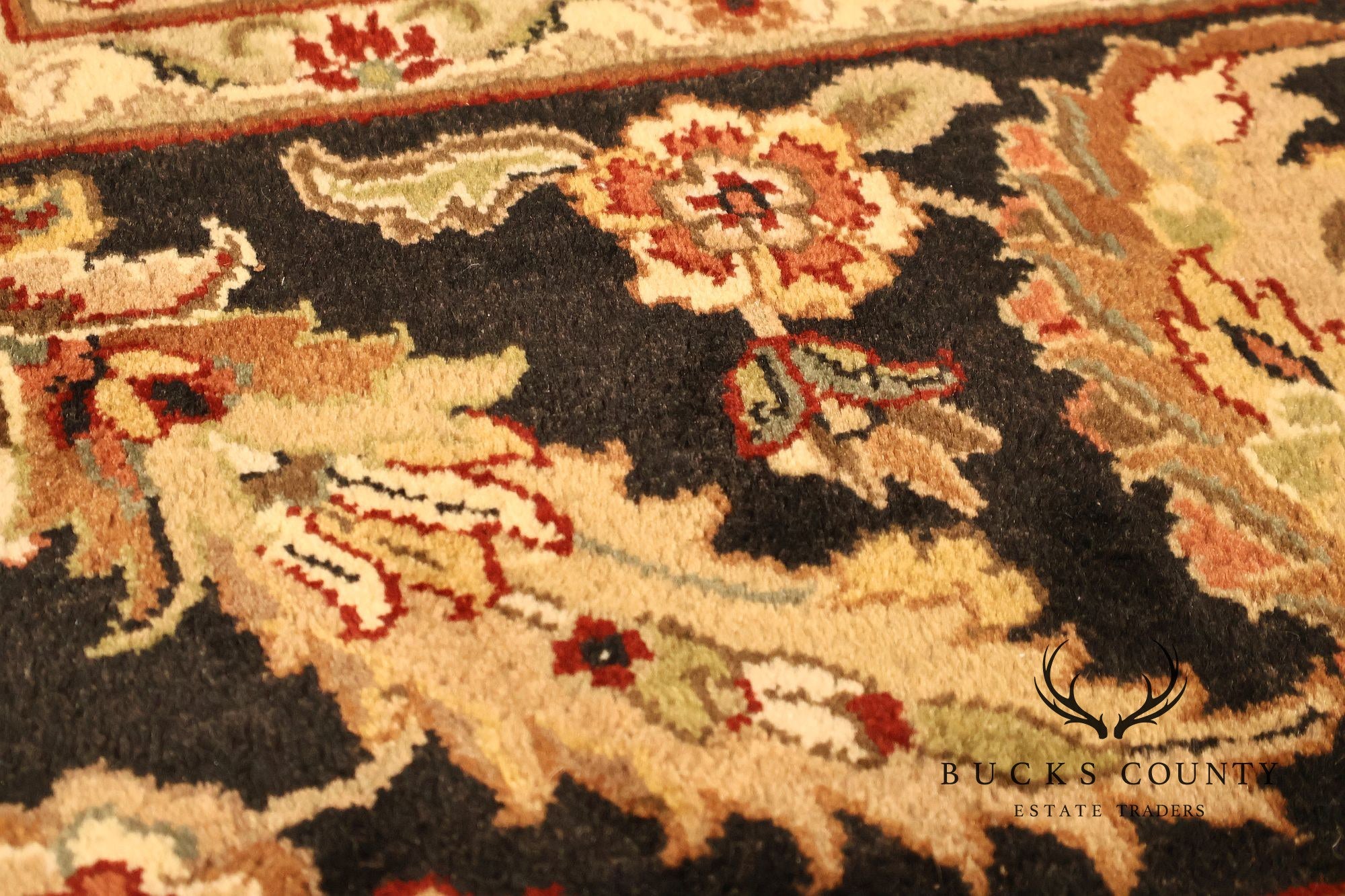 Persian Style Floral Wool Area Rug  12 inch x 15 inch 10 inch