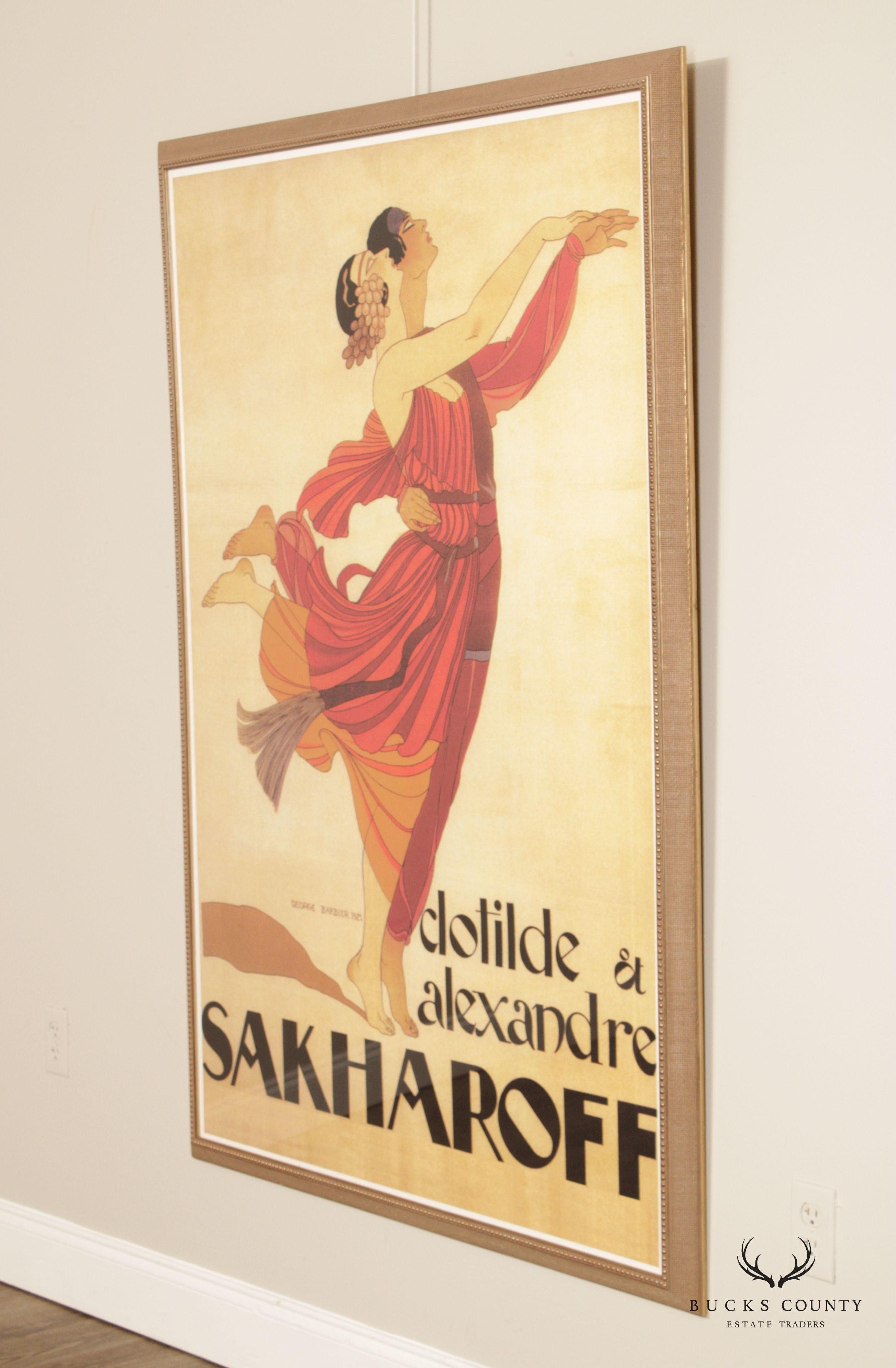 Art Deco Style Clotilde & Alexandre Sakharoff Large Framed Poster