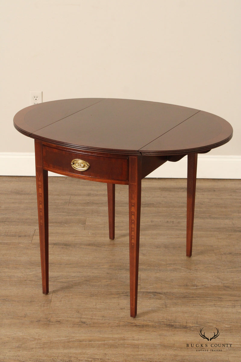 Ethan Allen Federal Style Mahogany Inlaid Pembroke Table