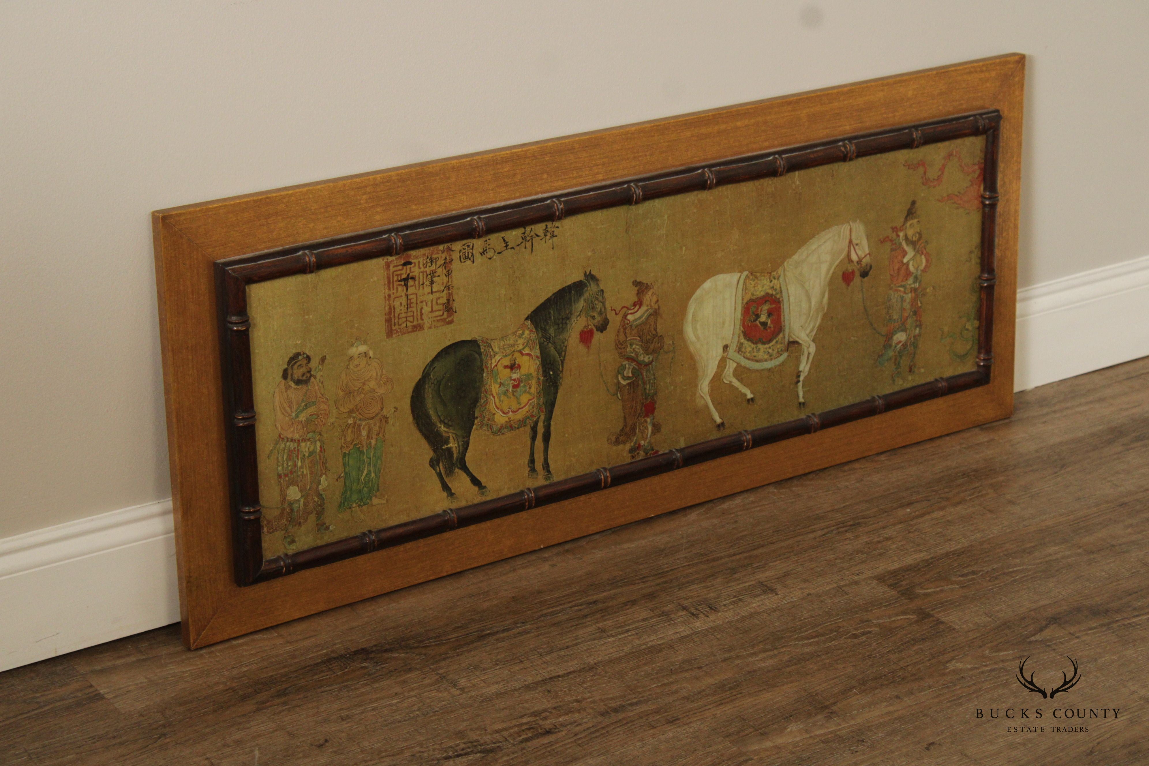 Han Kan Framed Print, 'Tartars Bringing a Tribute of Horses'