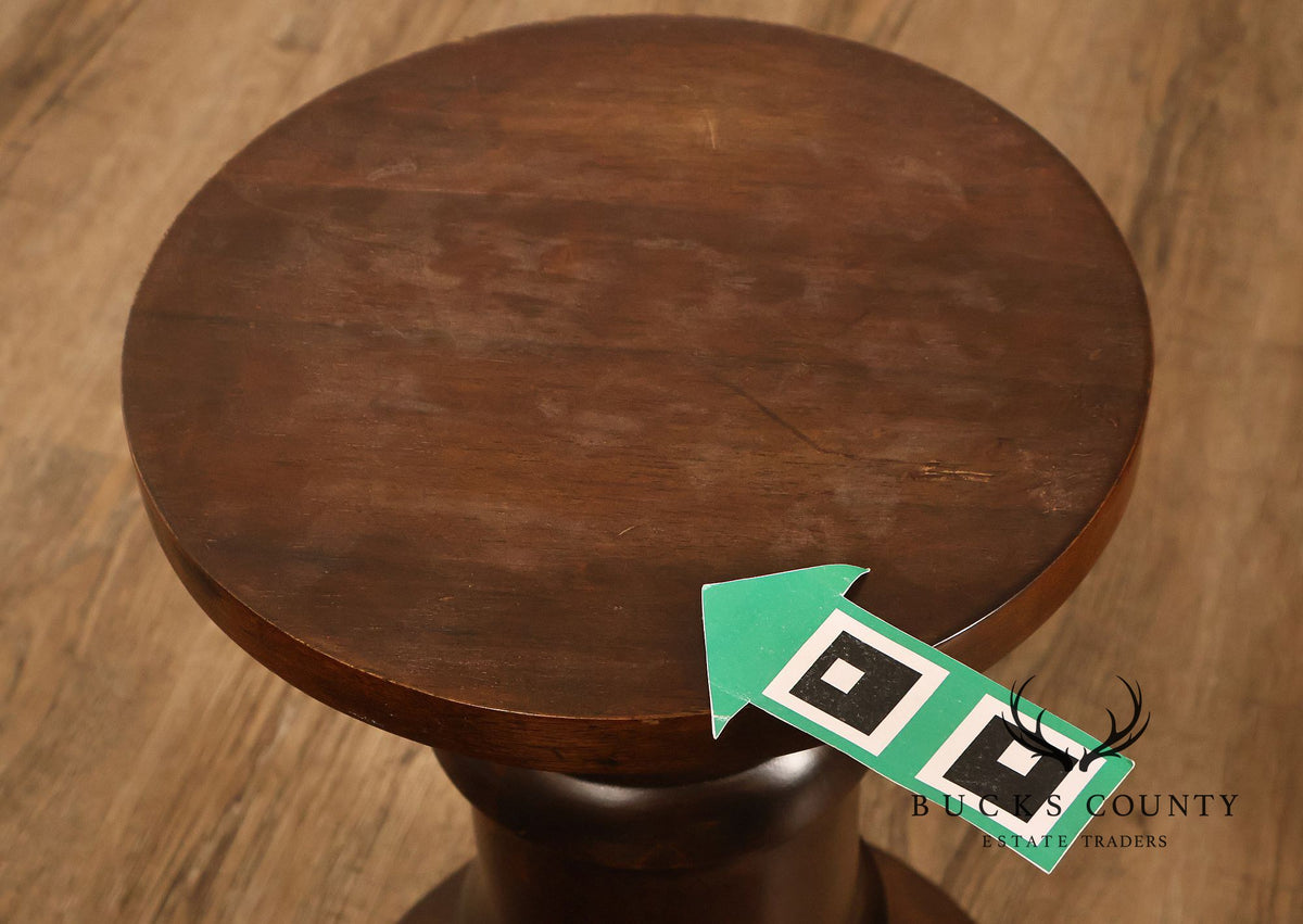 British Colonial Style Pair of Turned Wood Pedestals