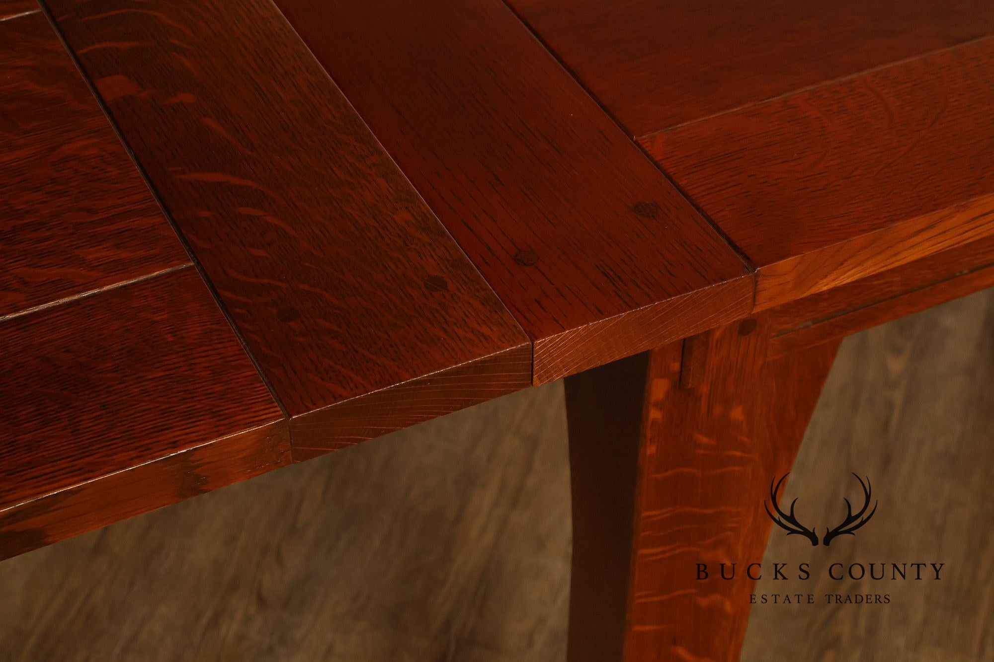 Stickley Mission Collection Oak Draw Top Extension Dining Table