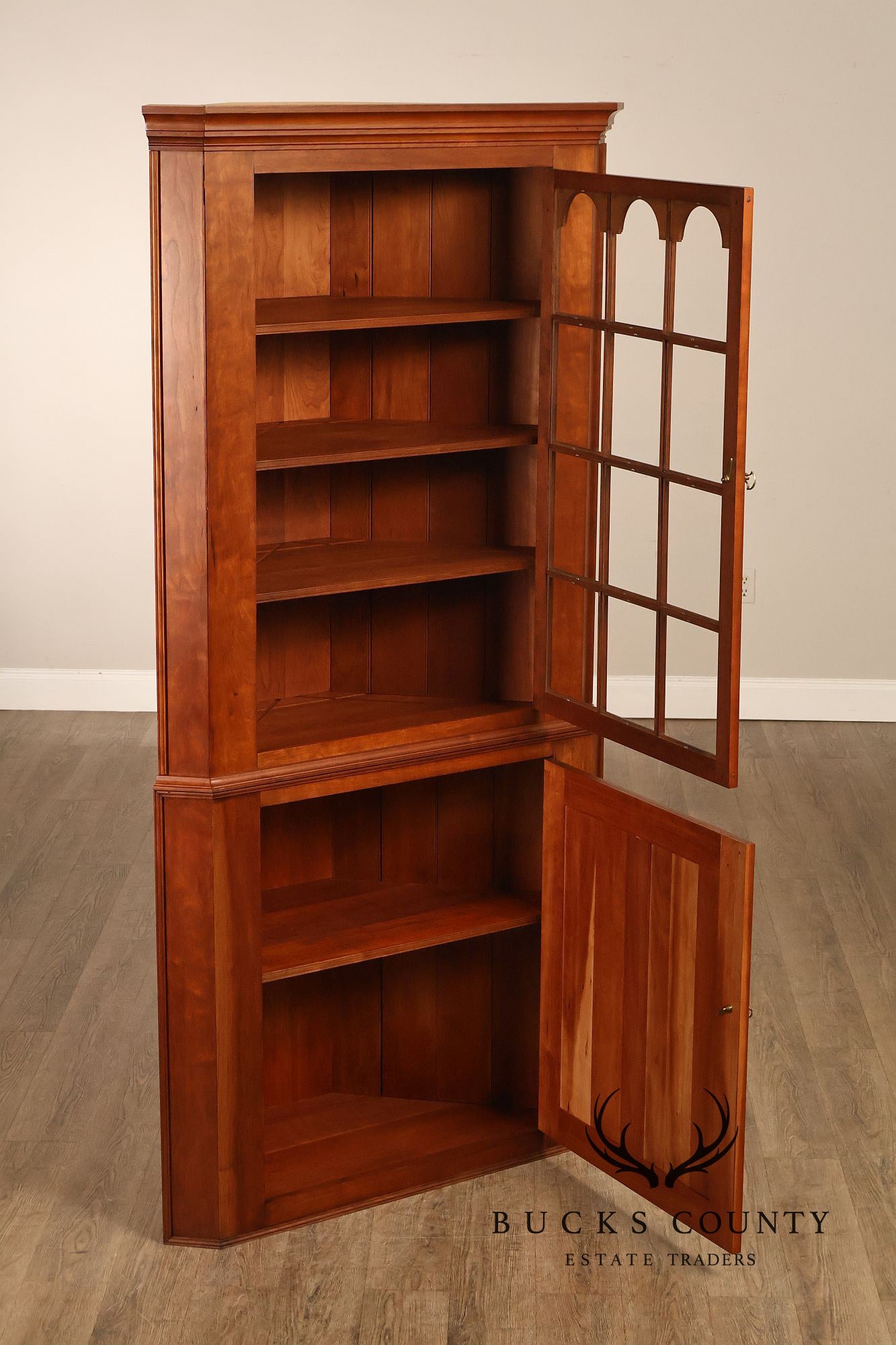 Federal Style Cherry Custom Quality Corner Cabinet