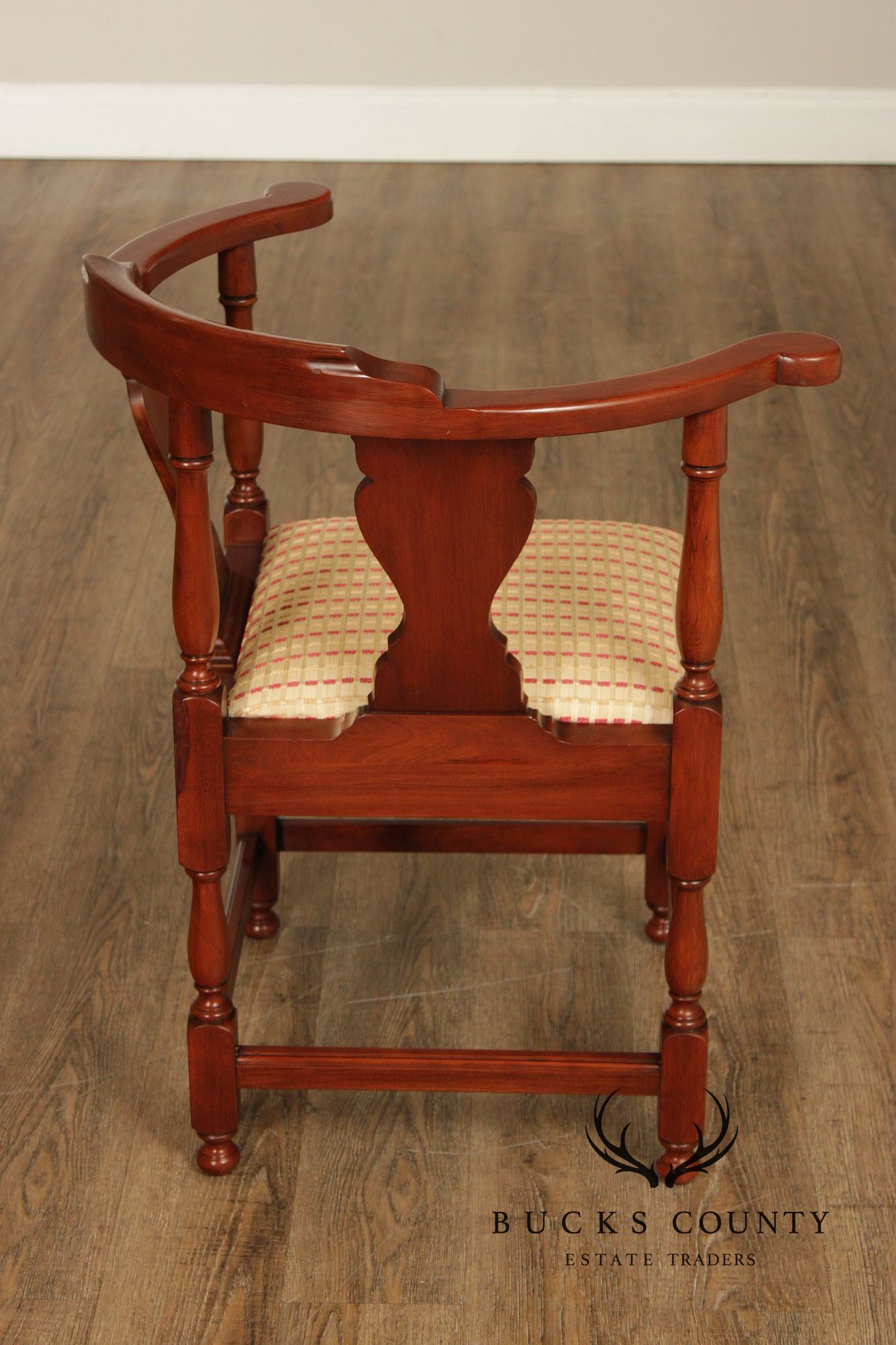 Henkel Harris English Traditional Style Cherry Corner Chair