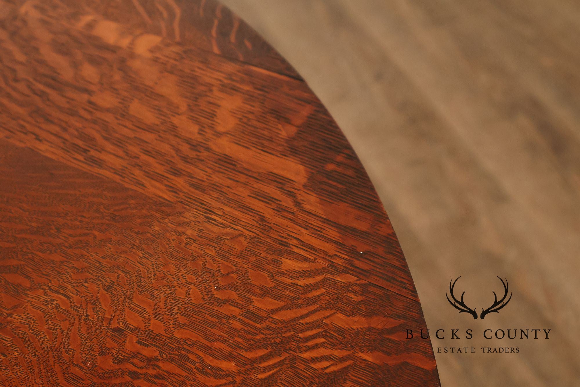 Antique L&JG Stickley Round Extendable Mission Oak Dining Table