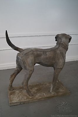 Antique 19th Century Zinc Morley's Dog Statue by J.W. Fiske (B)