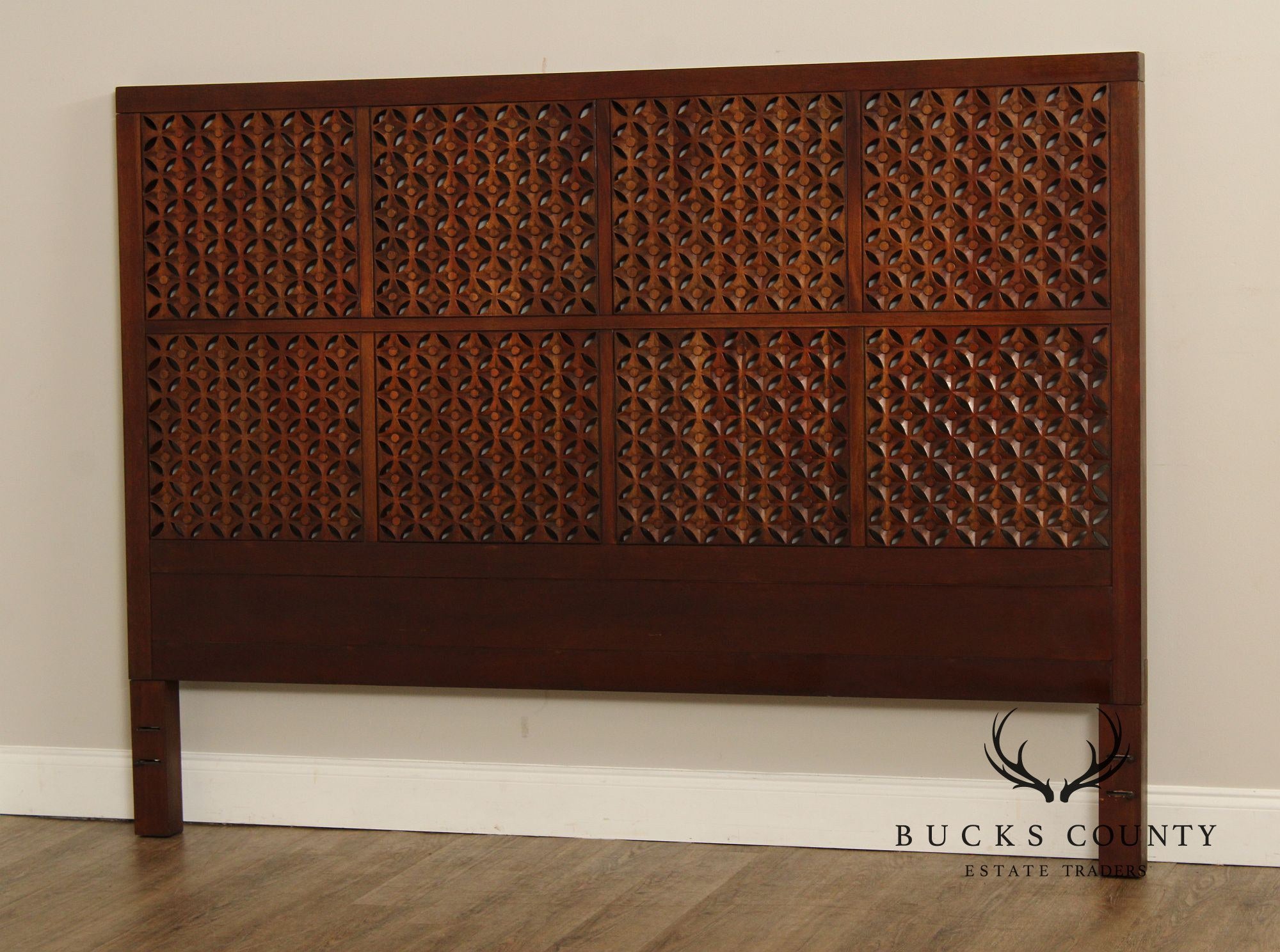 West Elm Carved Wood King Headboard