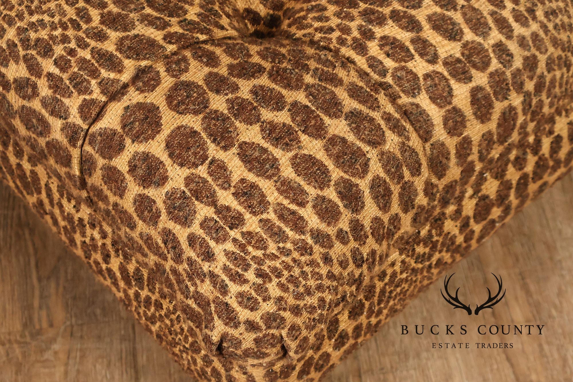 English Regency Style Large Tufted Ottoman