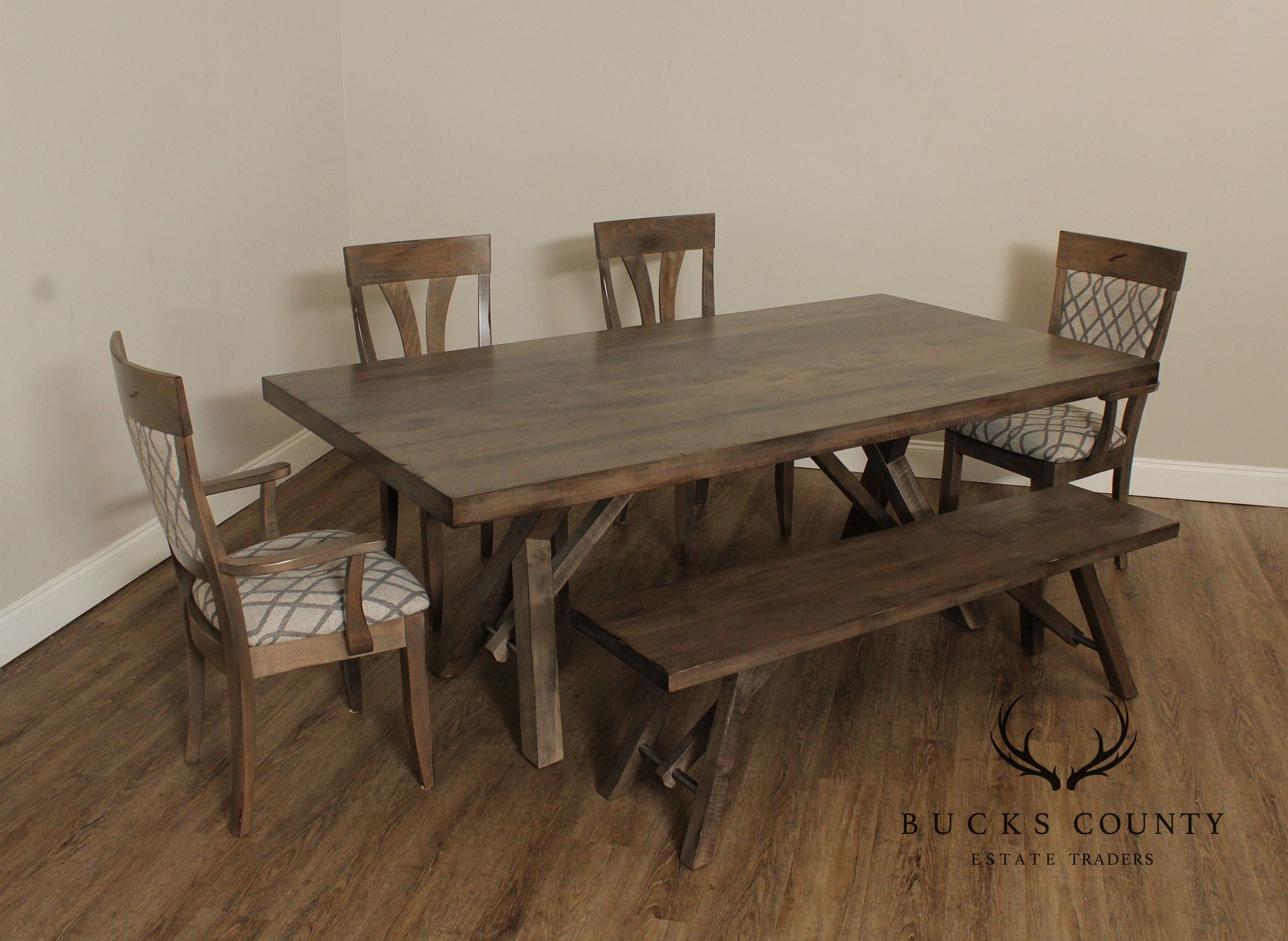 Saloom Furniture Farmhouse Style Dining Table and Seating