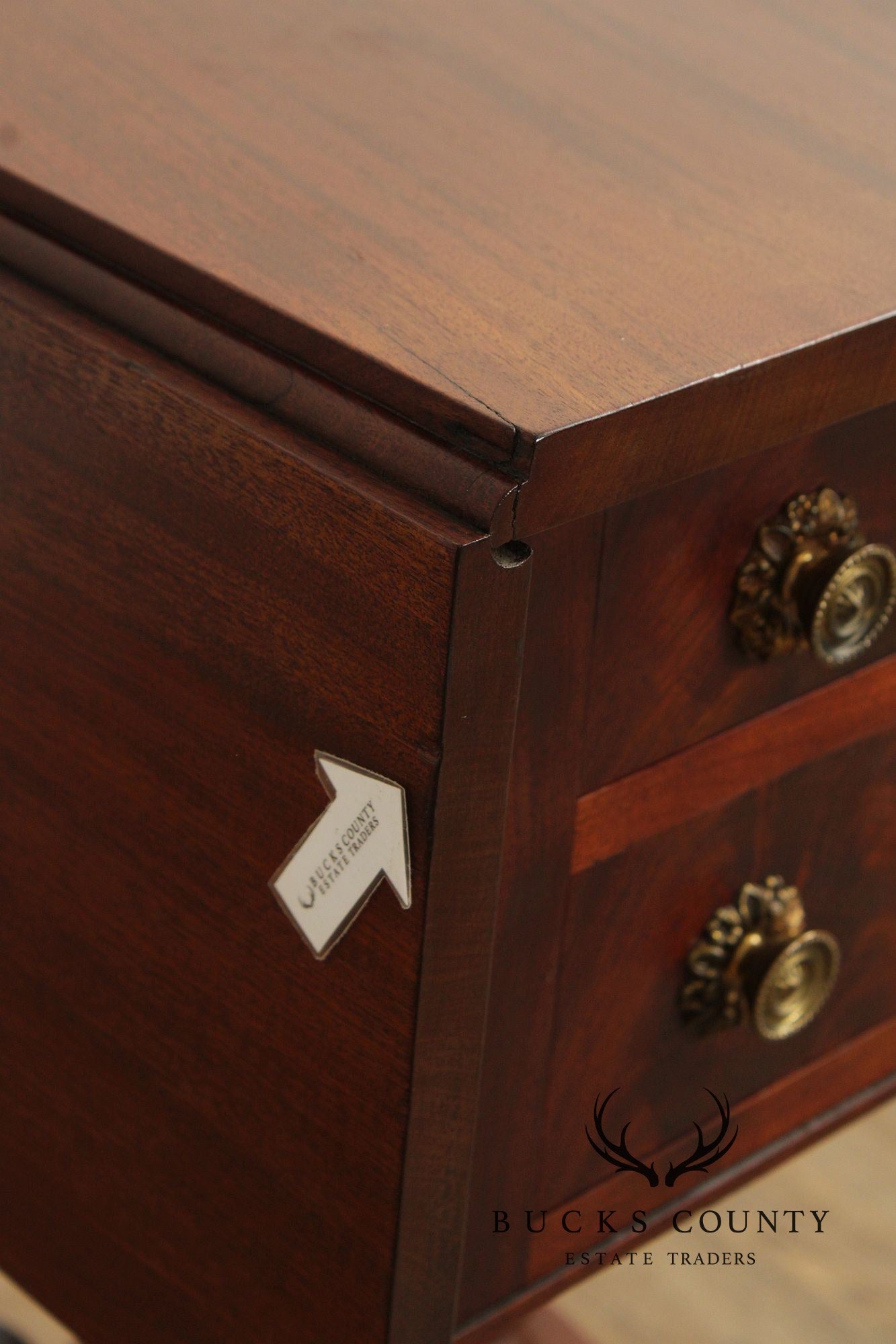 Antique American Empire Mahogany Dropleaf Side Table