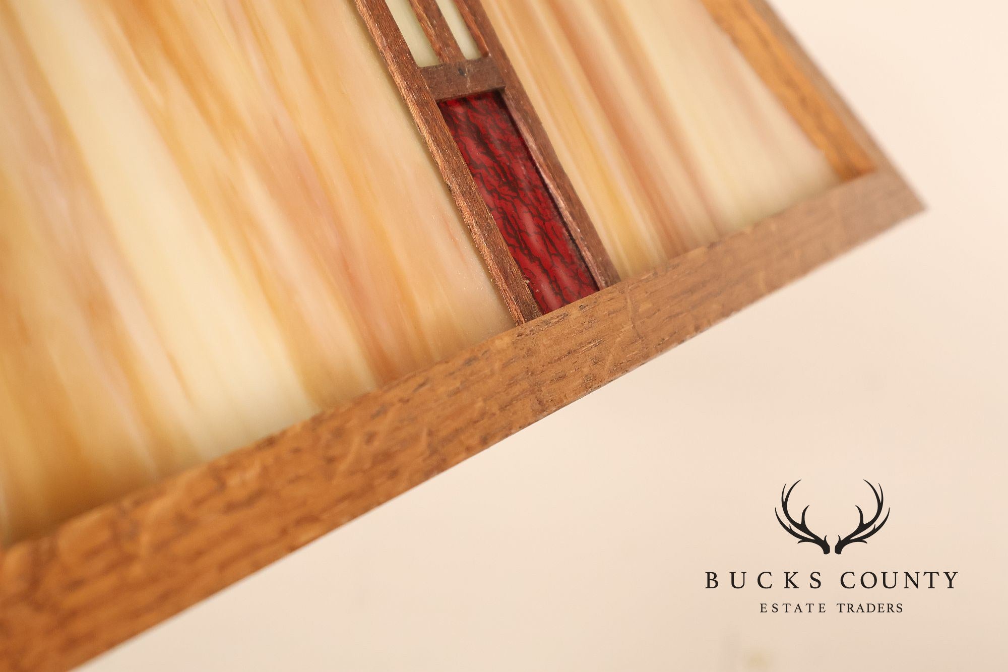 Ppl Fine Woodworking Mission Oak and Stained Glass Floor Lamp