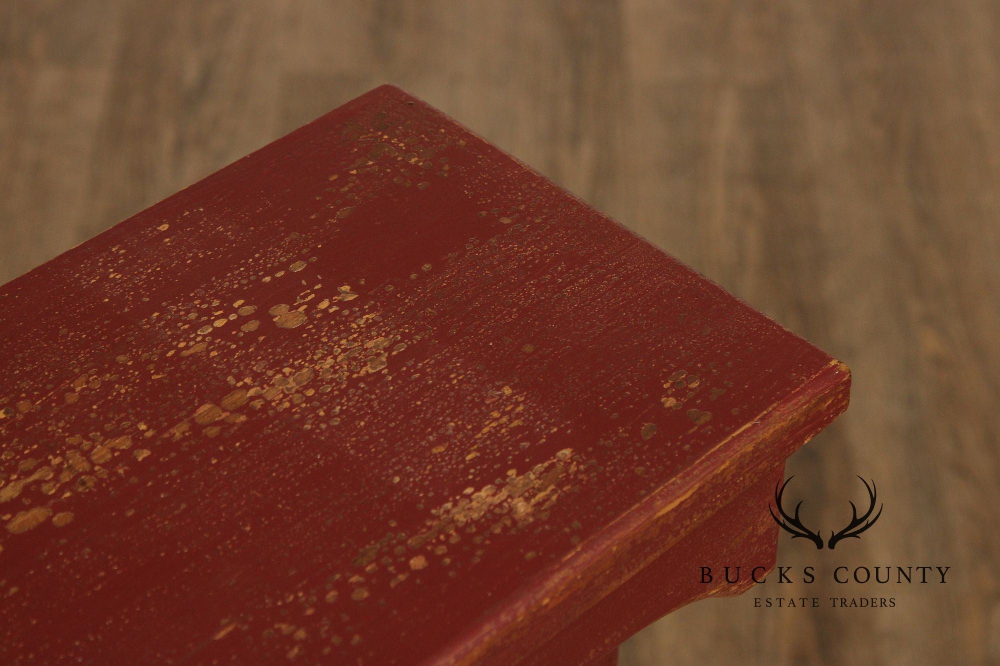 Primitive Painted Three-Tier Display Shelf