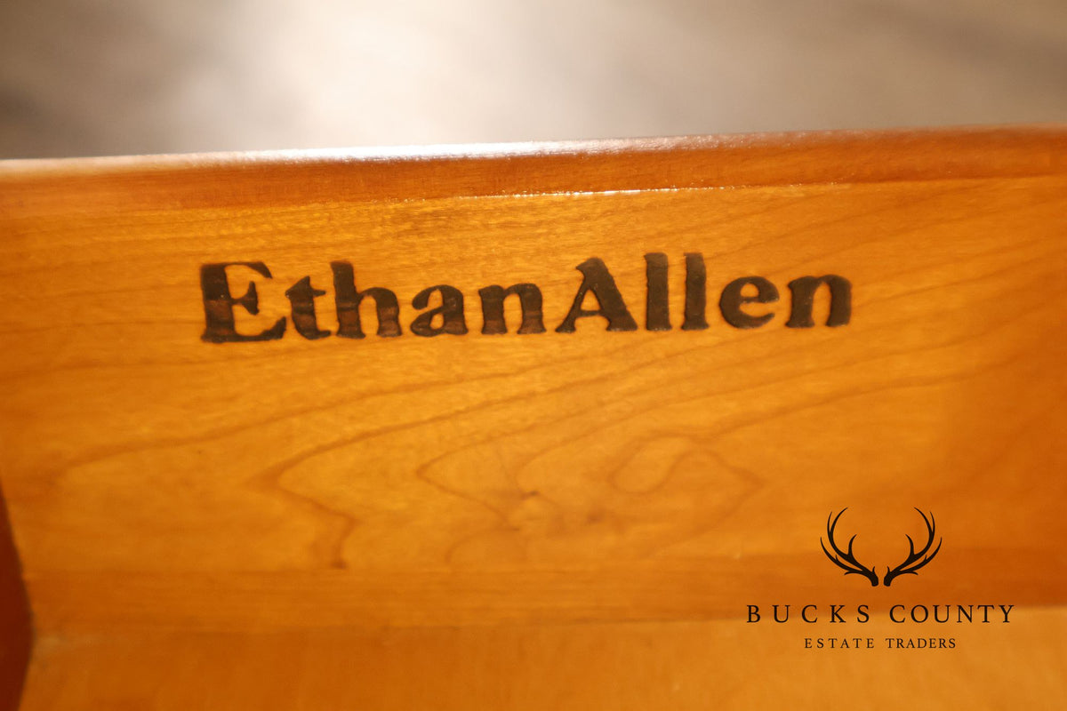 Ethan Allen 'Georgian Court' Pair of Cherry Open Nightstands