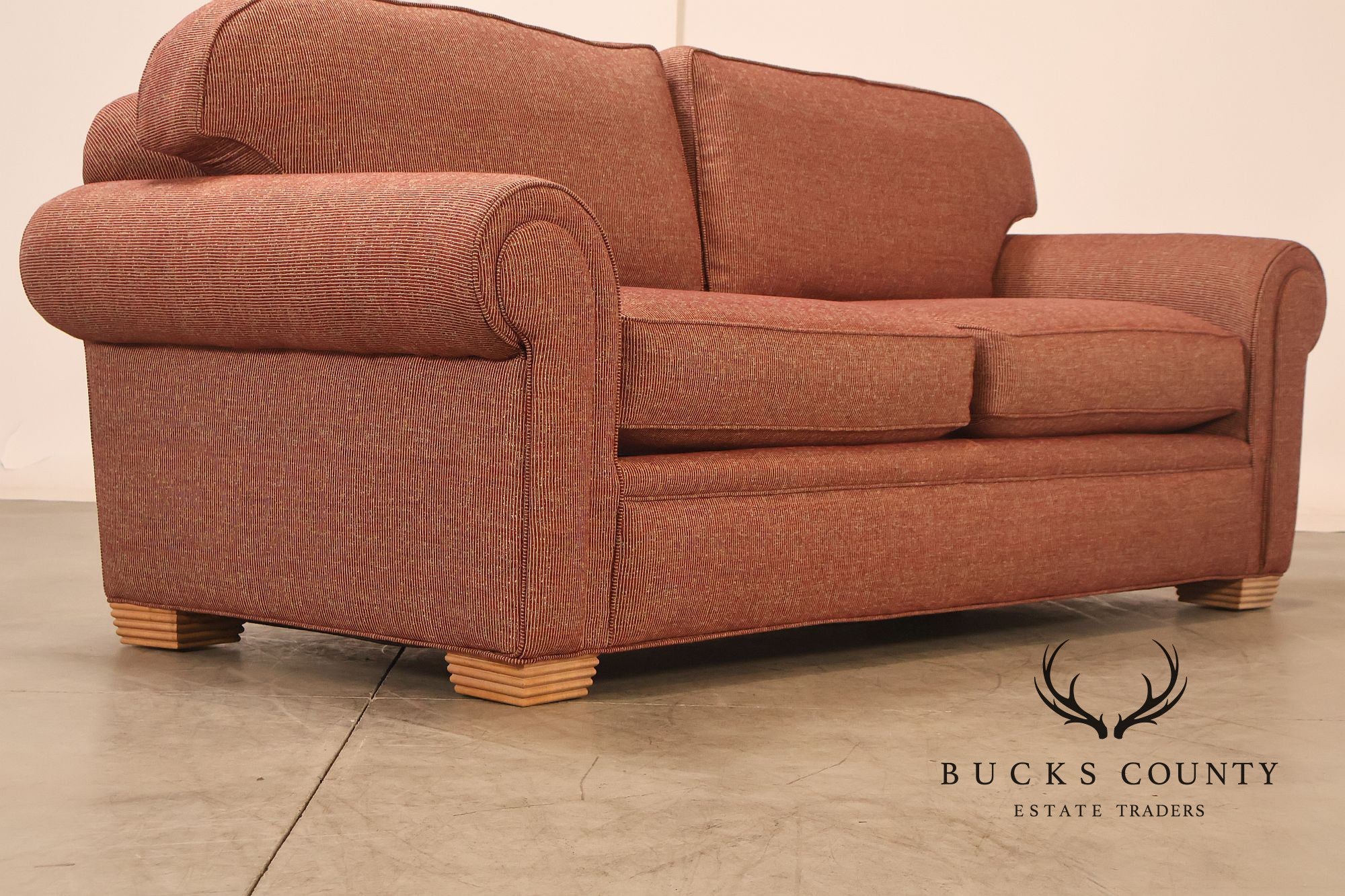 Contemporary Rolled Arm Upholstered Sofa