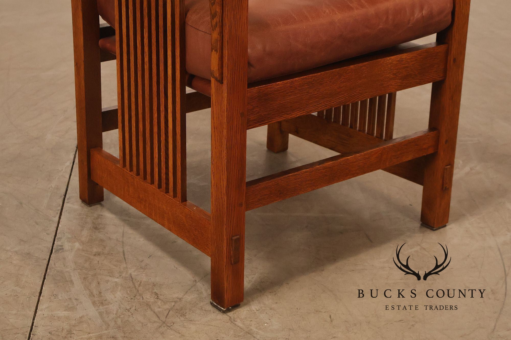 Stickley Mission Collection Set Of Six Oak Spindle Dining Chairs