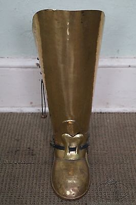 English Brass Boot Umbrella Cane Stand