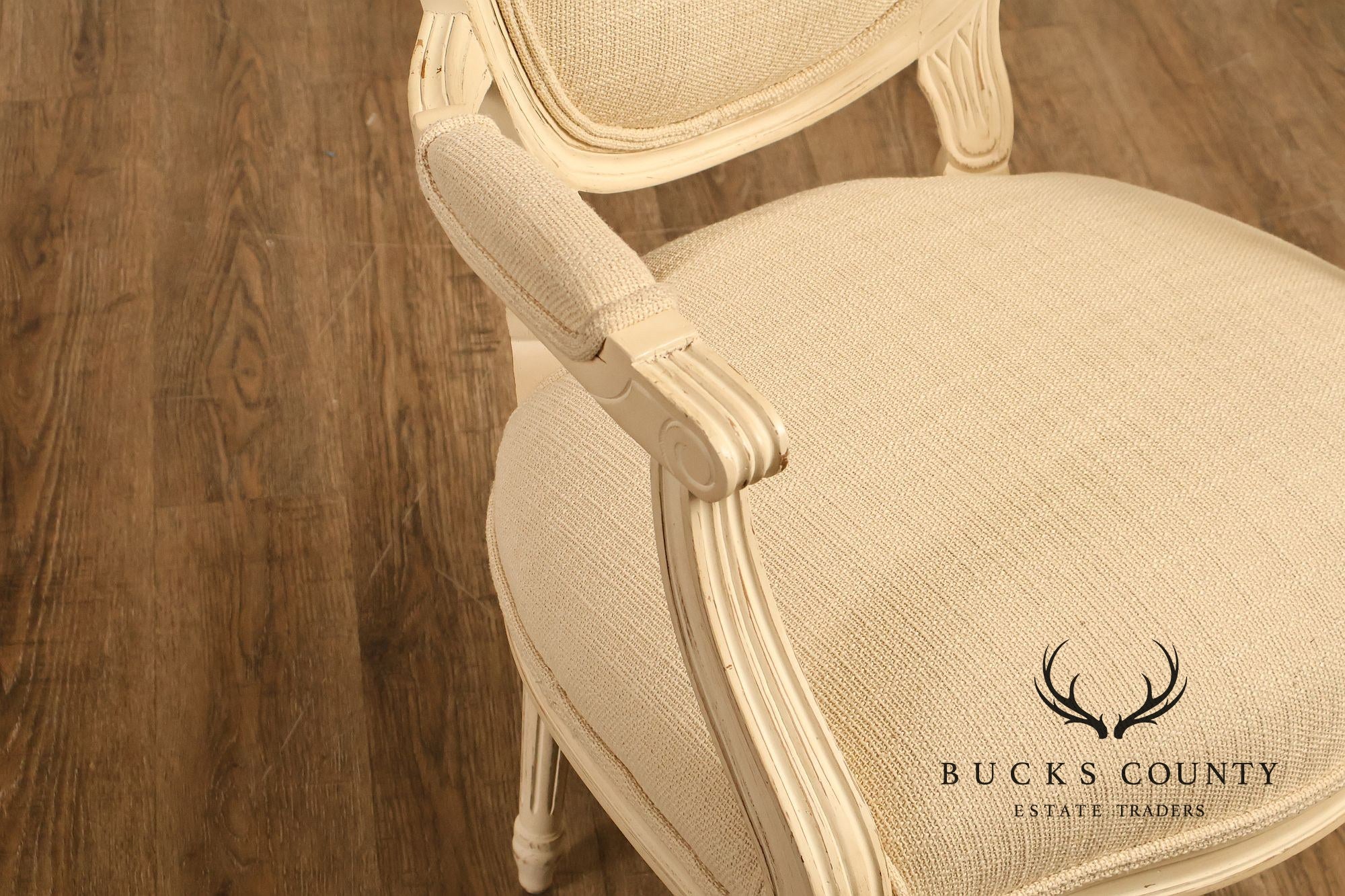 Century Furniture Set Of 8 Louis XVI Style Painted Dining Chairs