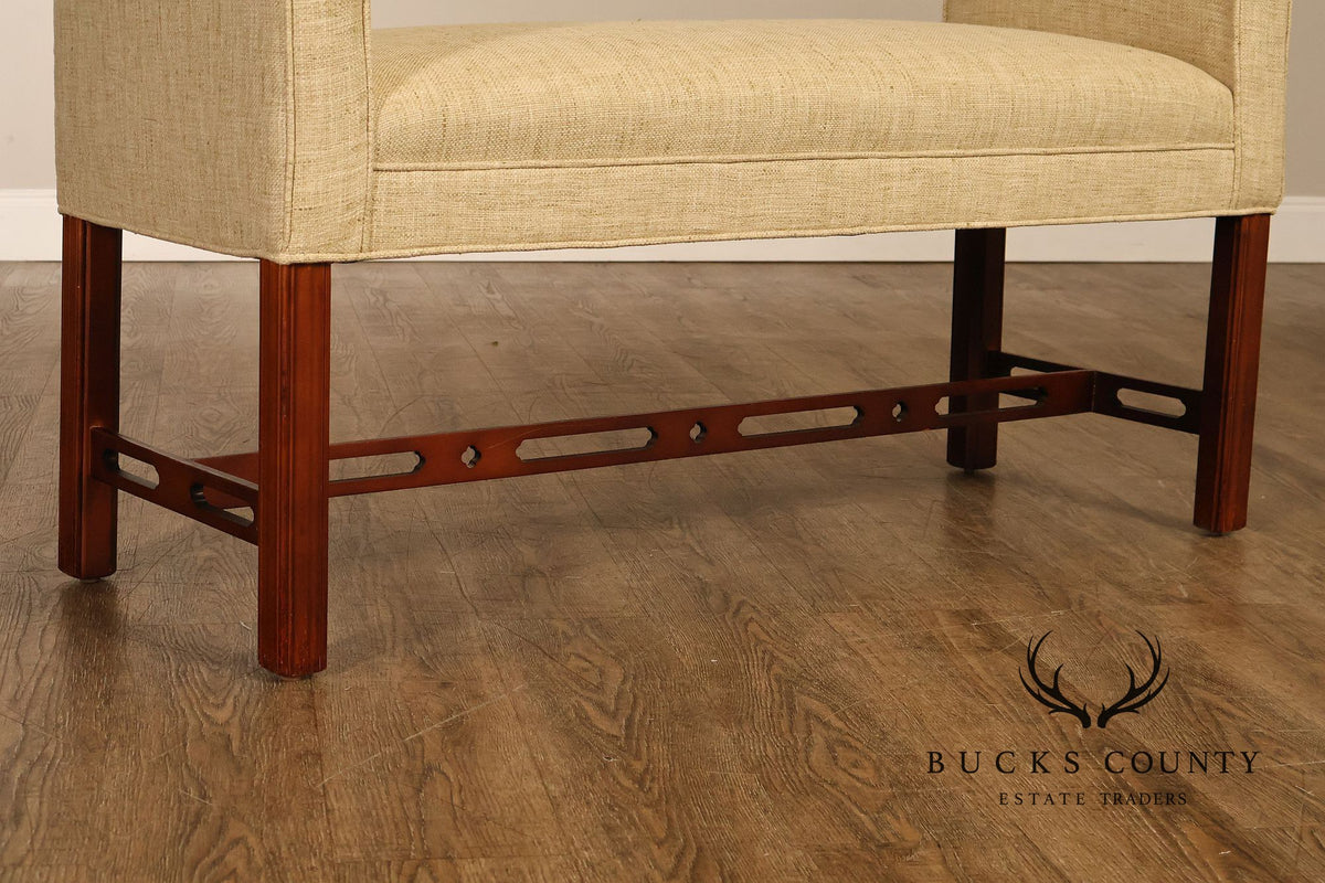 Ethan Allen Chippendale Style Mahogany Bench