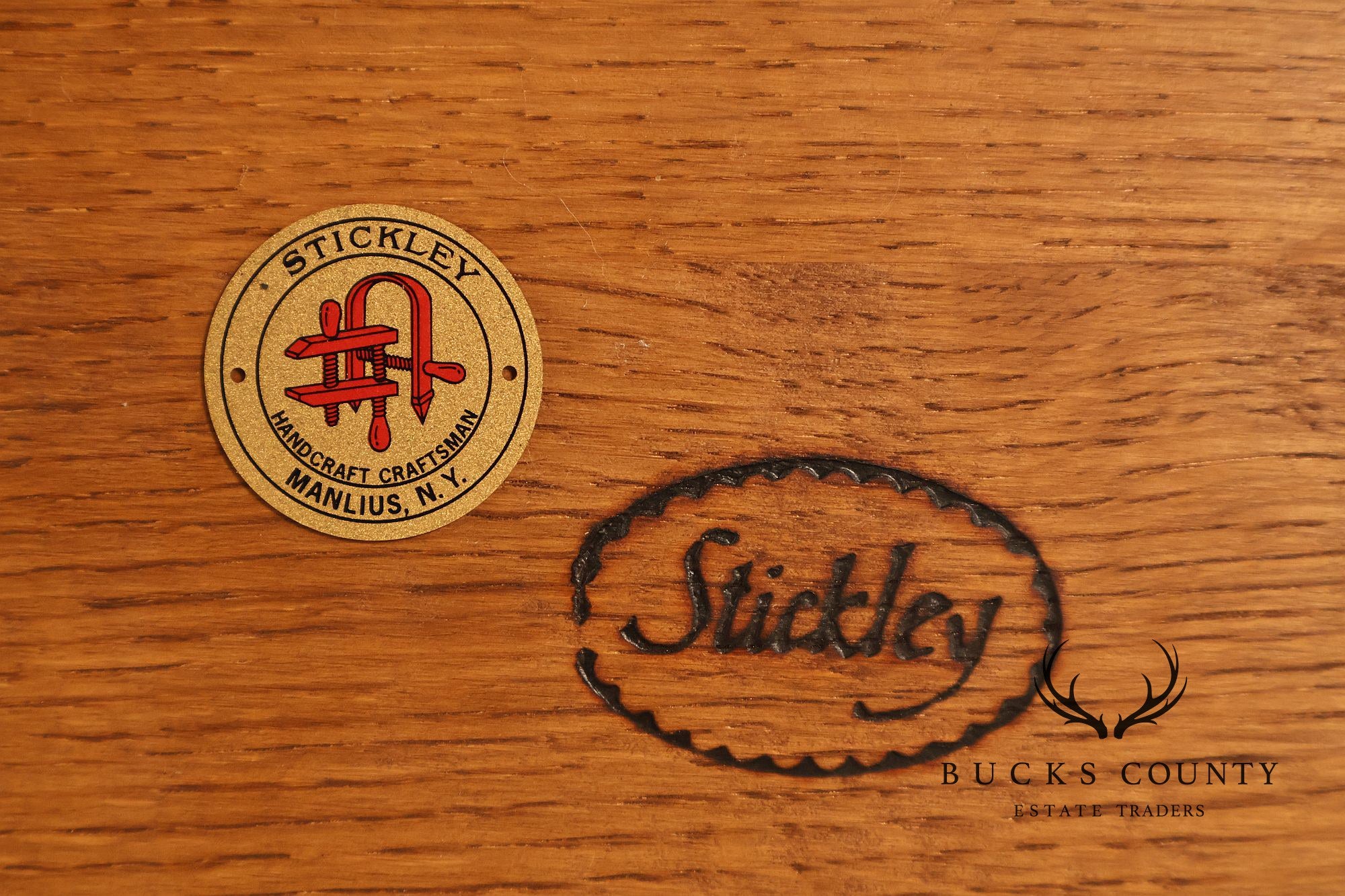 Stickley Mission Collection Oak Wastebasket
