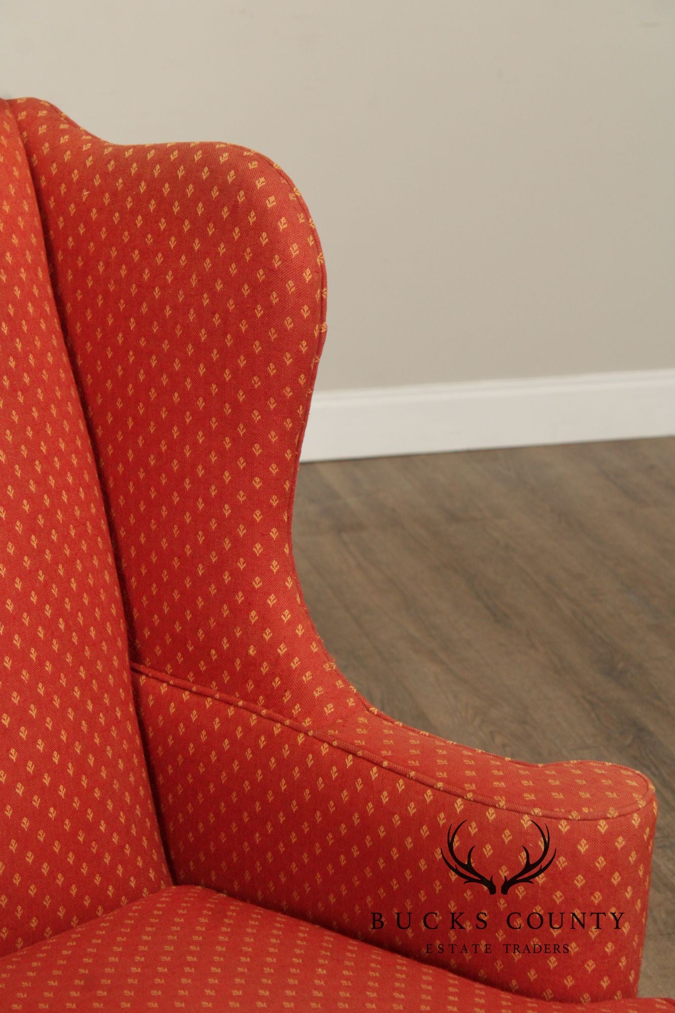 Hickory Chair Vintage Pair Of Queen Anne Style Wing Chairs