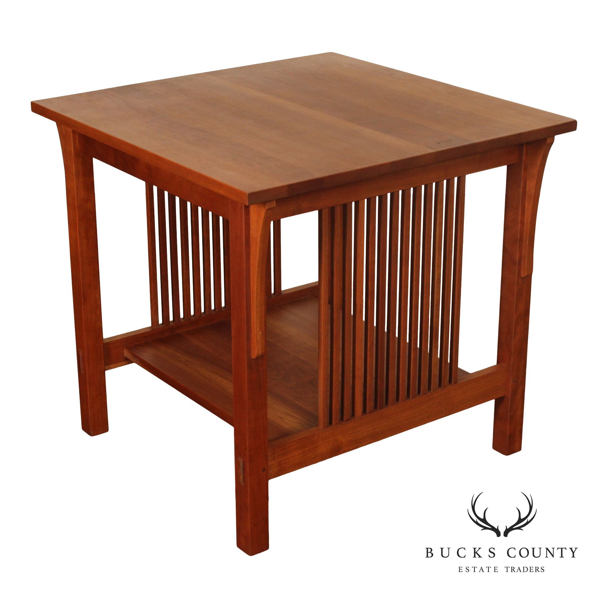 Stickley Mission Collection Cherry Spindle Lamp Table