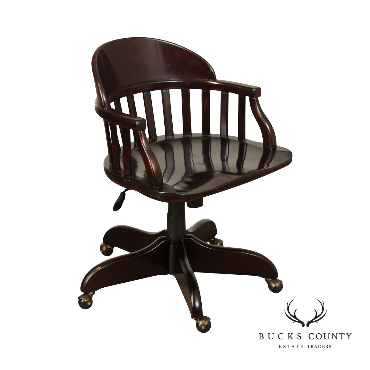 Adjustable Rolling Banker's Office Chair