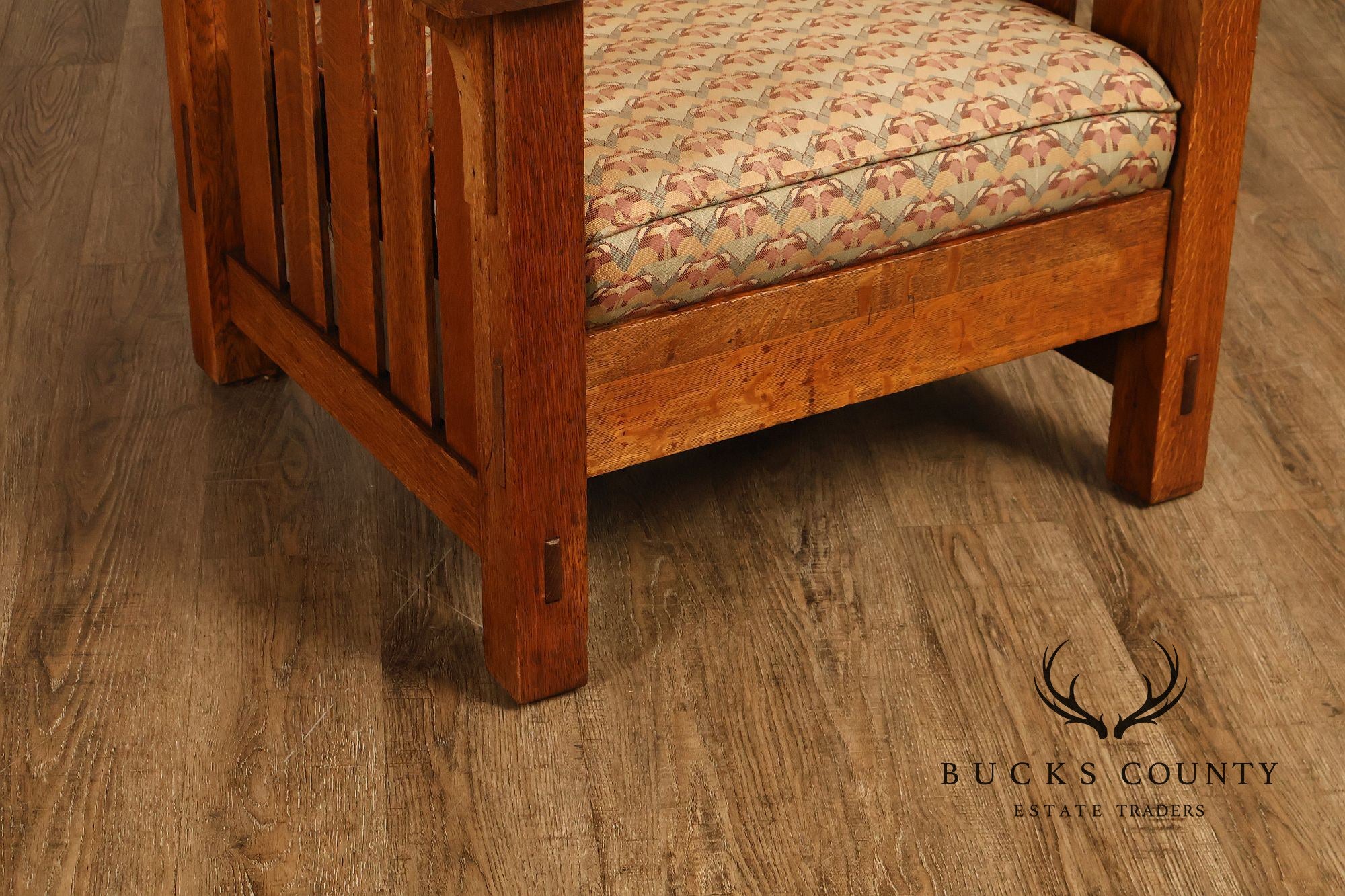 Antique L. & J.G. Stickley No. 497 Arts And Crafts Mission Oak Morris Chair